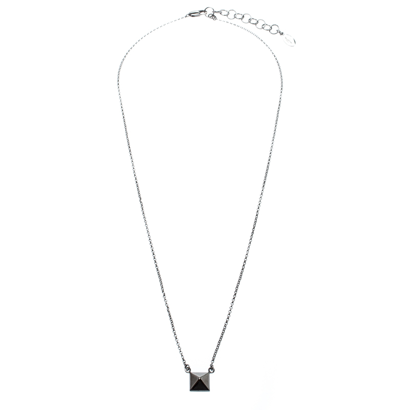 

Valentino Black Tone Rockstud Pendant Necklace