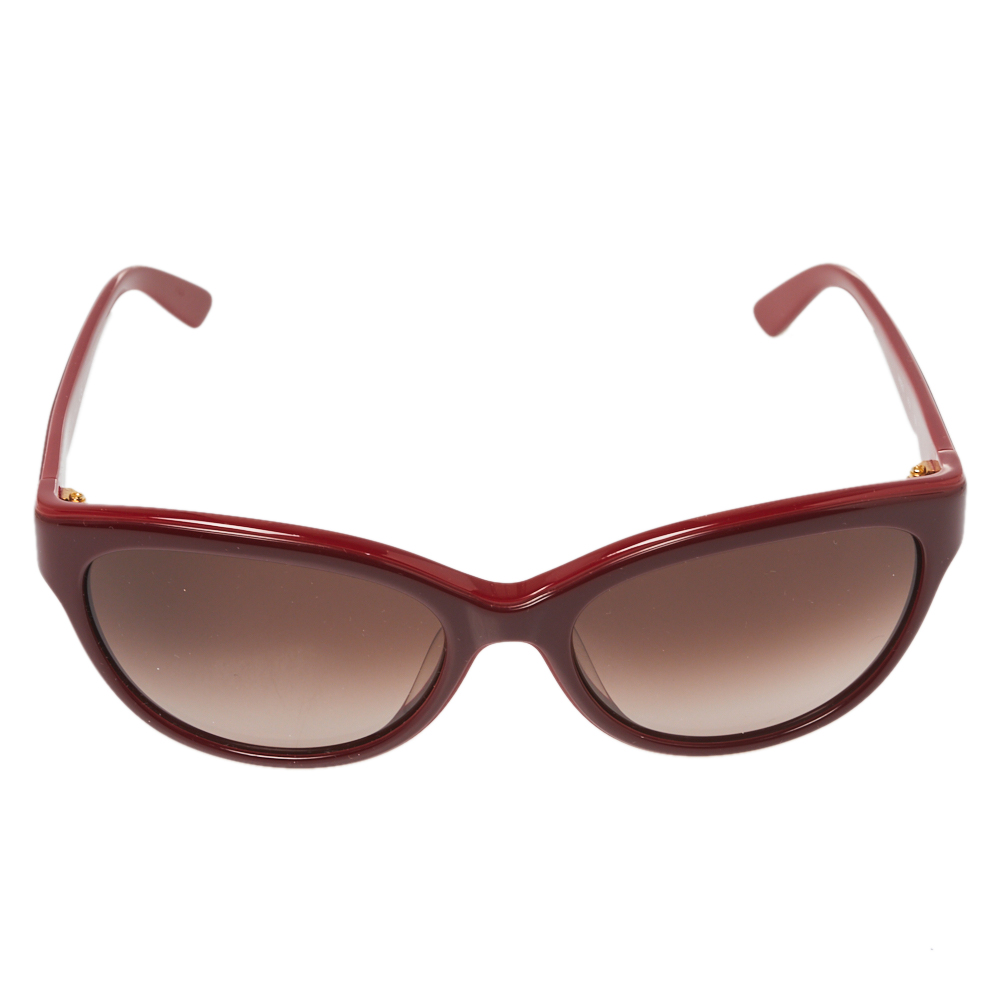 

Valentino Burgundy/Brown Gradient V602S Rounded Cat-Eye Sunglasses