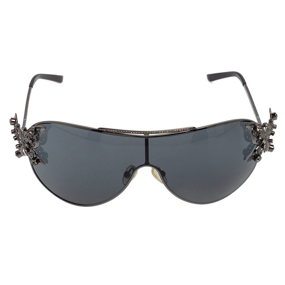 

Valentino Silver/Grey 5484/S Butterfly Shield Sunglasses