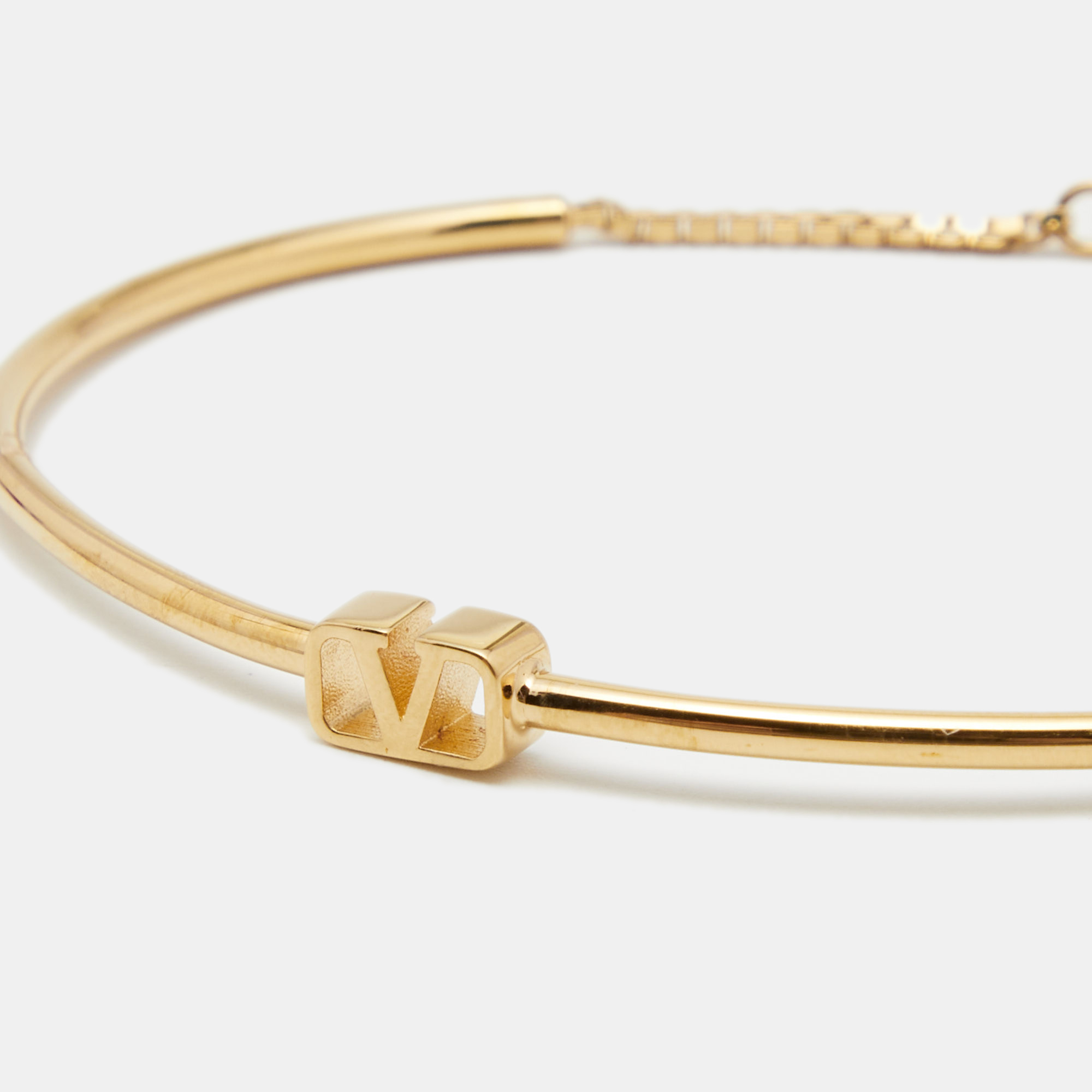 

Valentino VLogo Gold Tone Cuff Bracelet