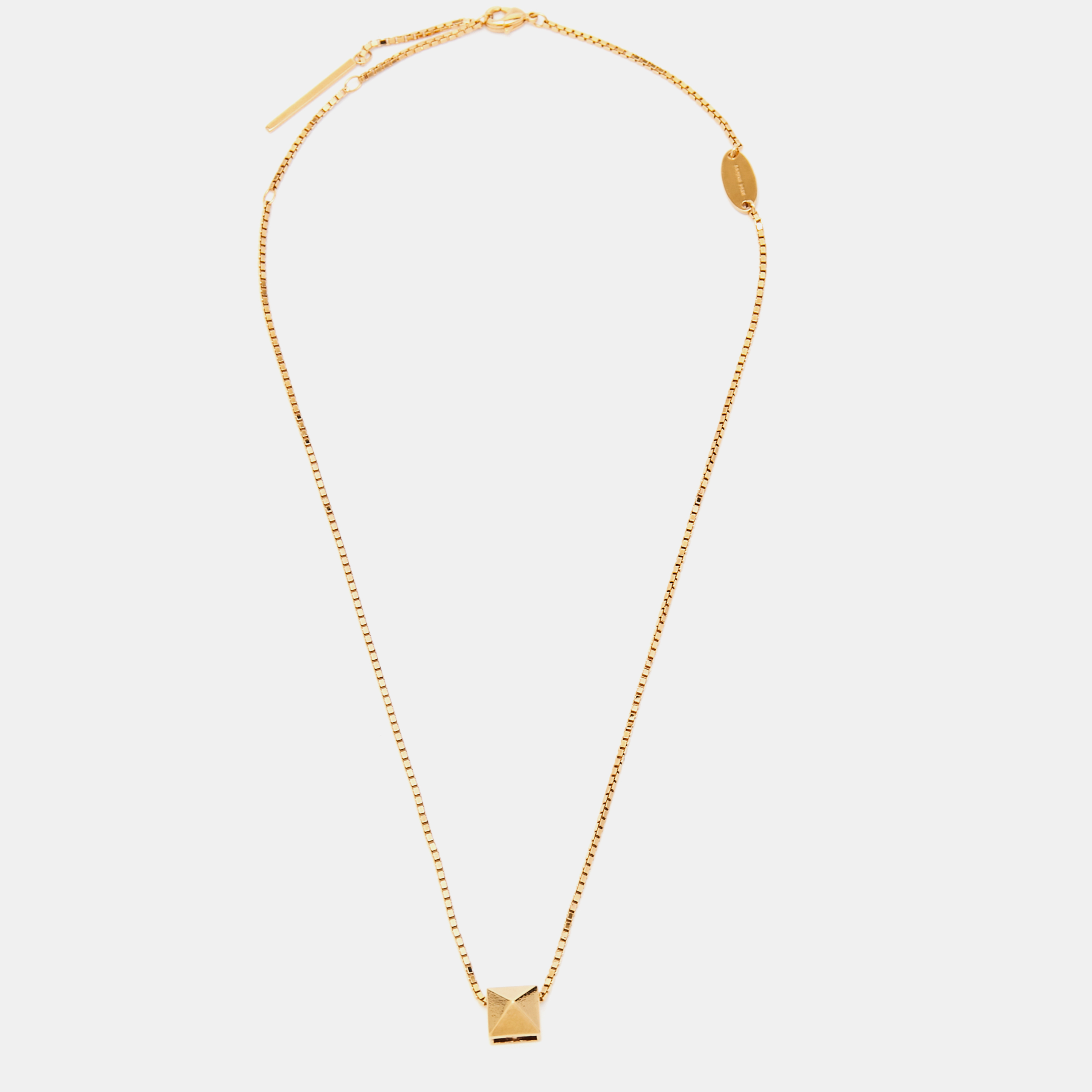 

Valentino Gold Tone Rockstud Pendant Call Me Necklace