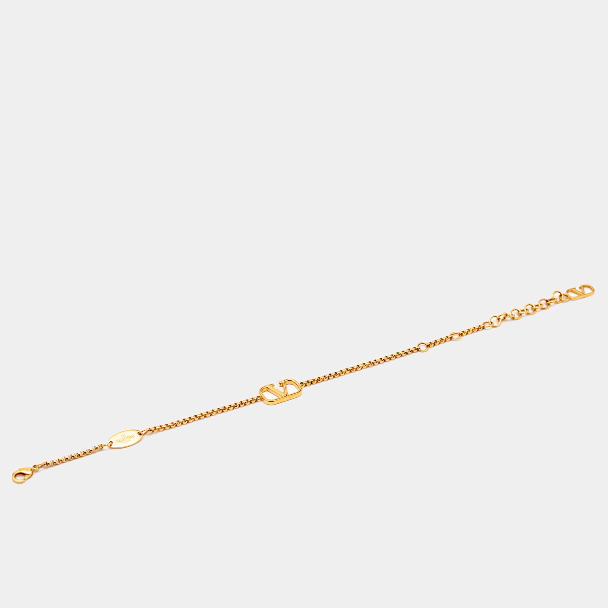 

Valentino Gold Tone VLogo Bracelet