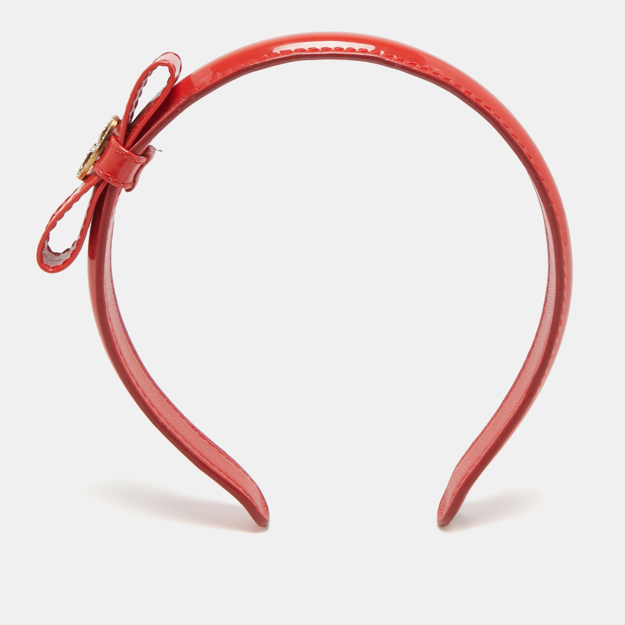 

Valentino Red Leather Bow Headband