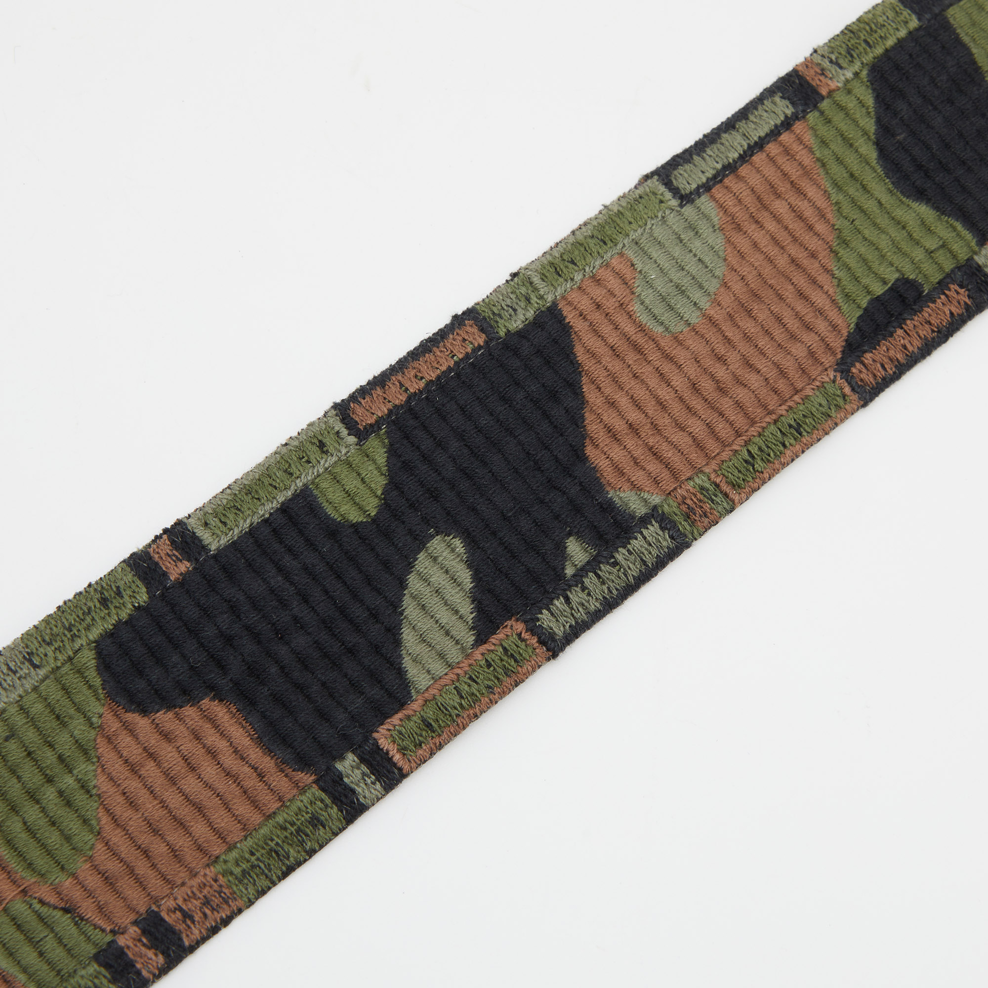 

Valentino Green Camouflage Fabric and Leather Guitar Shoulder Bag Strap