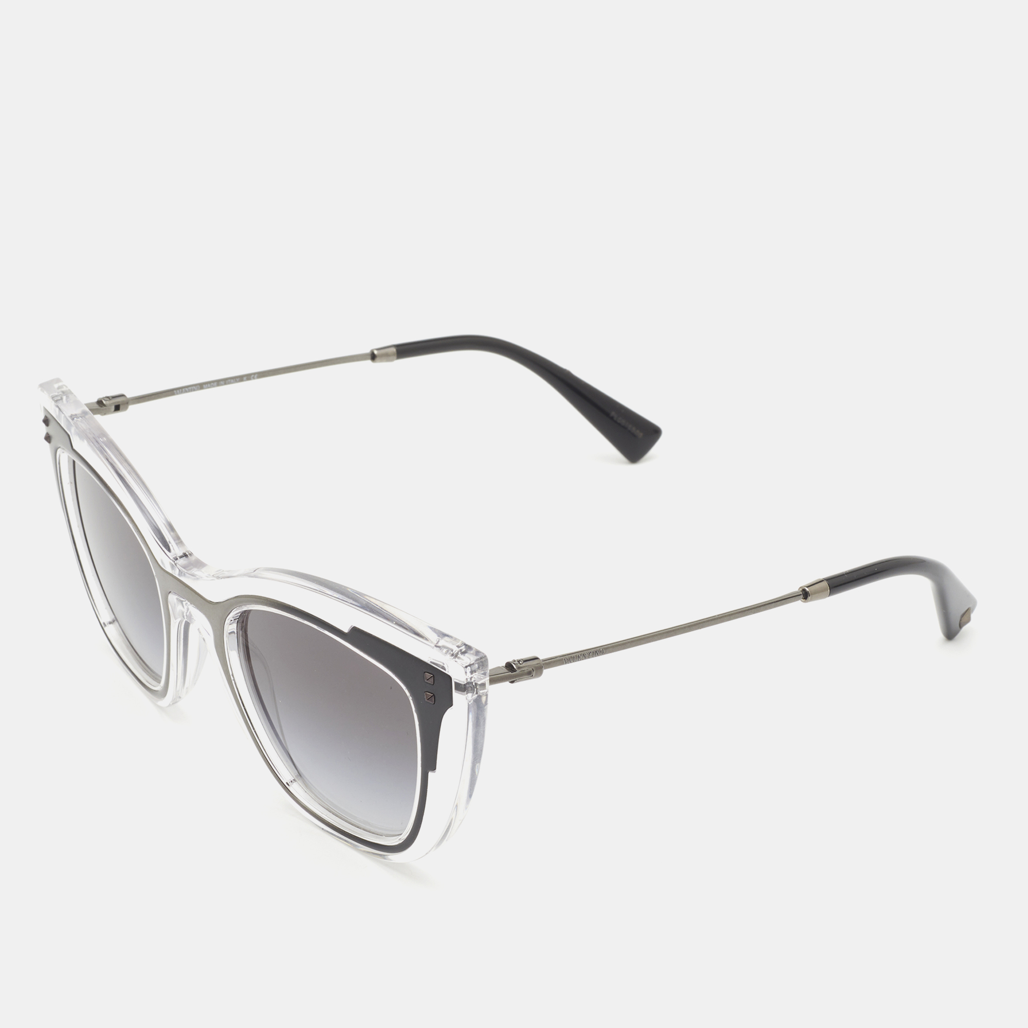 

Valentino Transparent & Metal/Grey Gradient VA 4031 Cat-Eye Sunglasses