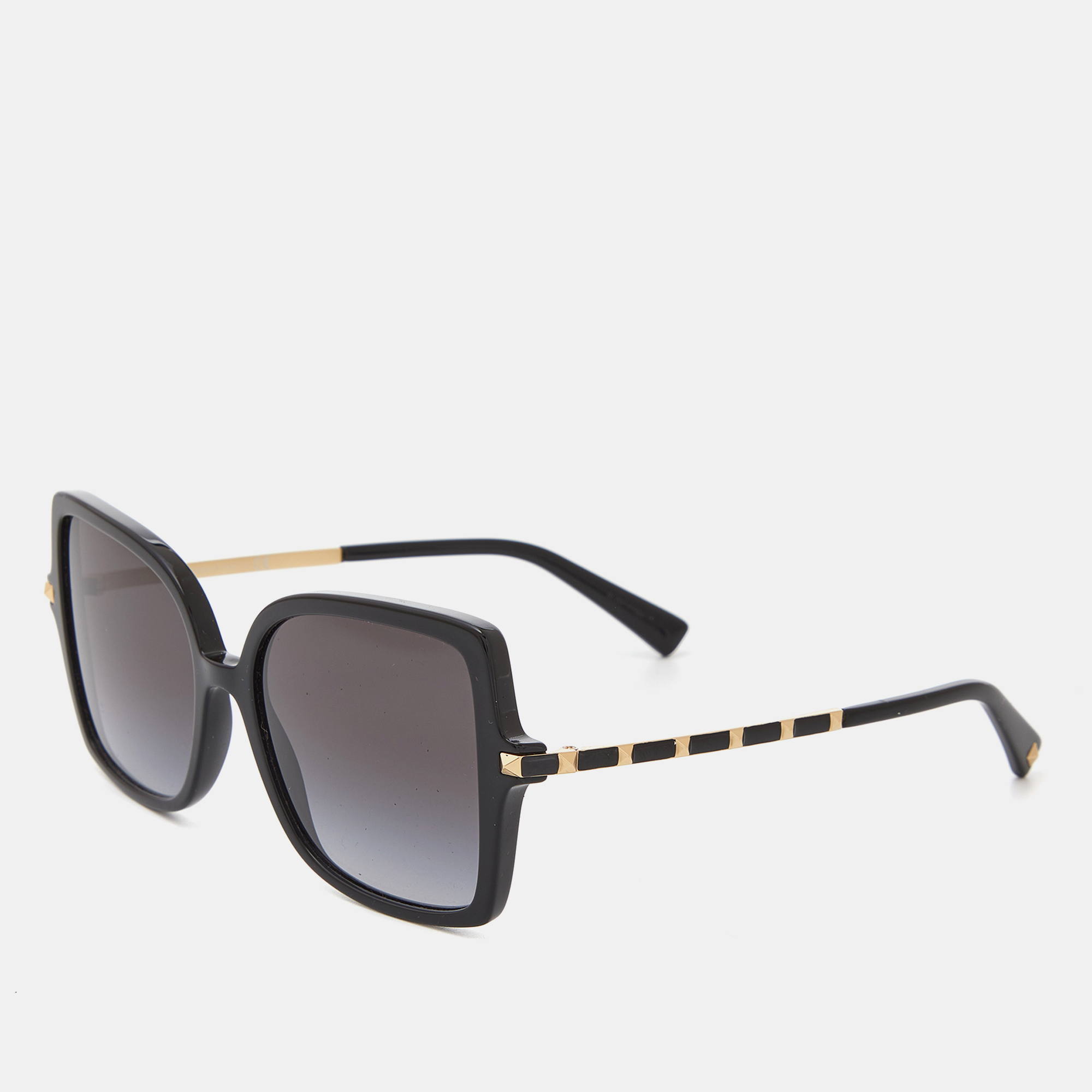 

Valentino Black/Grey Gradient VA 4072 Rockstud Detail Square Sunglasses