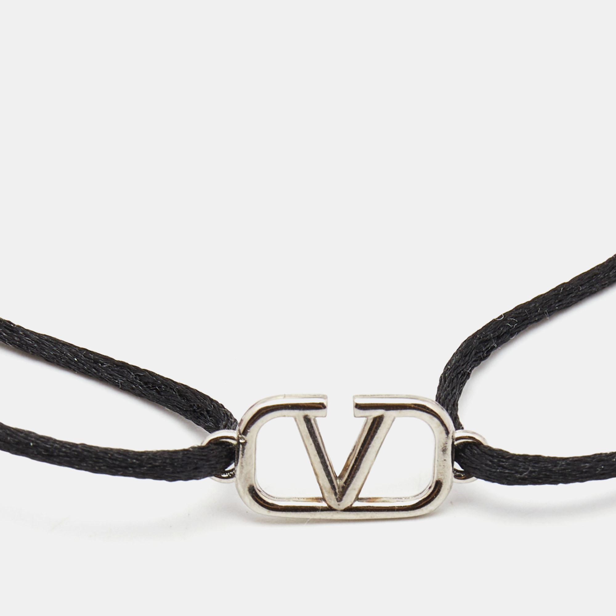 

Valentino VLogo Silver Tone Adjustable Cord Bracelet