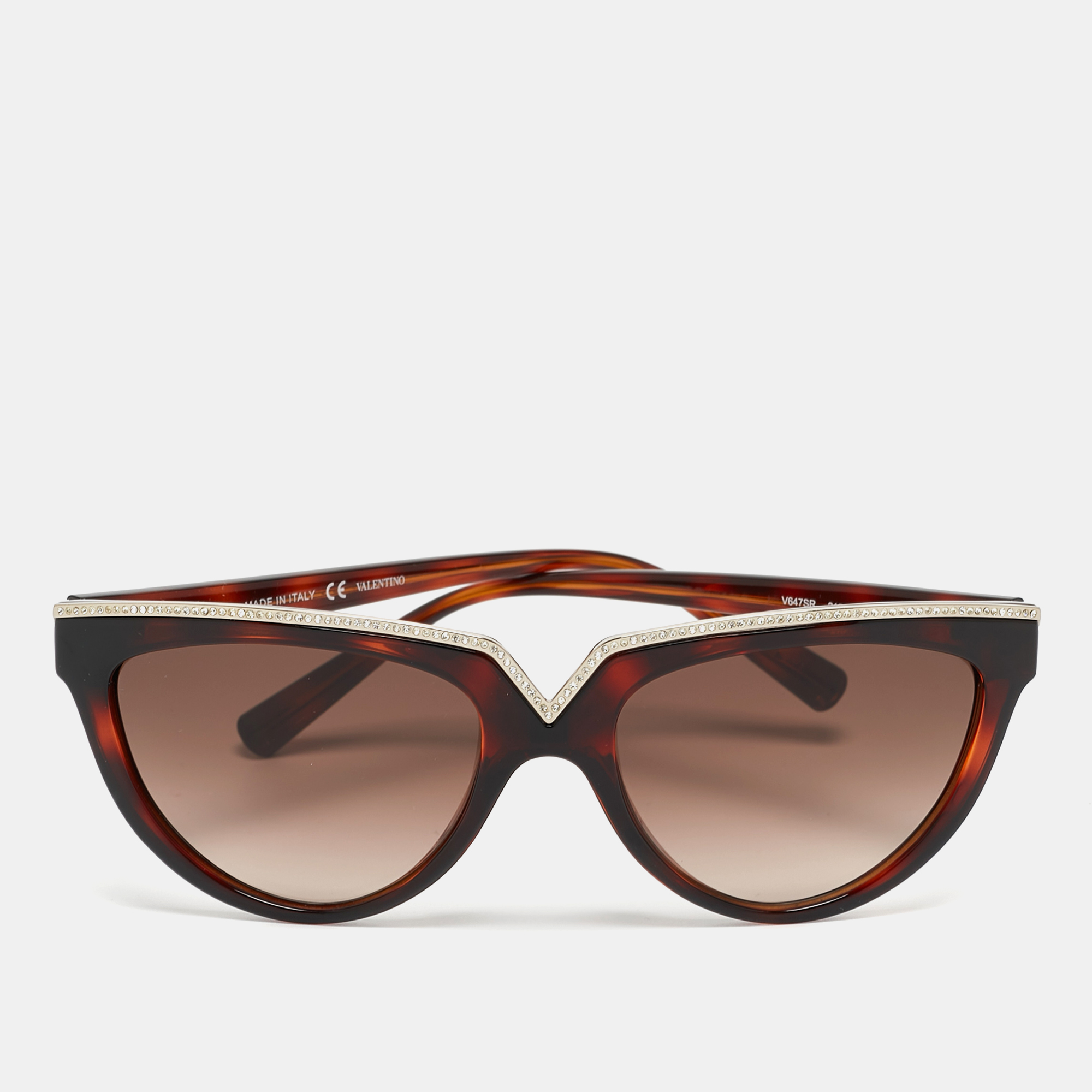 

Valentino Brown Gradient V647SR Cat Eye Sunglasses
