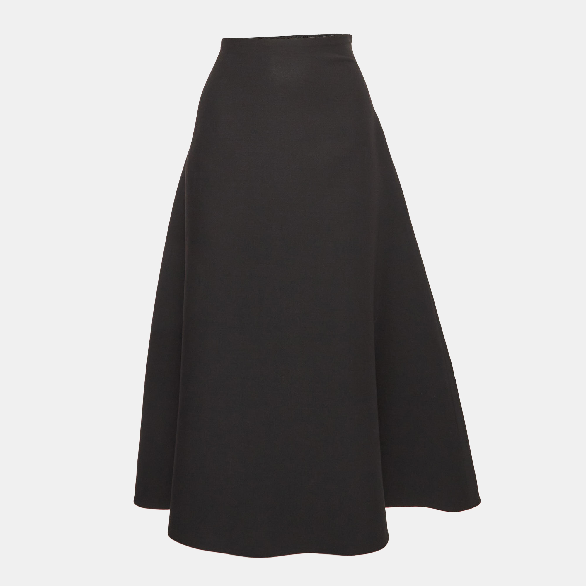 

Valentino Black Virgin Wool & Silk Midi Skirt M