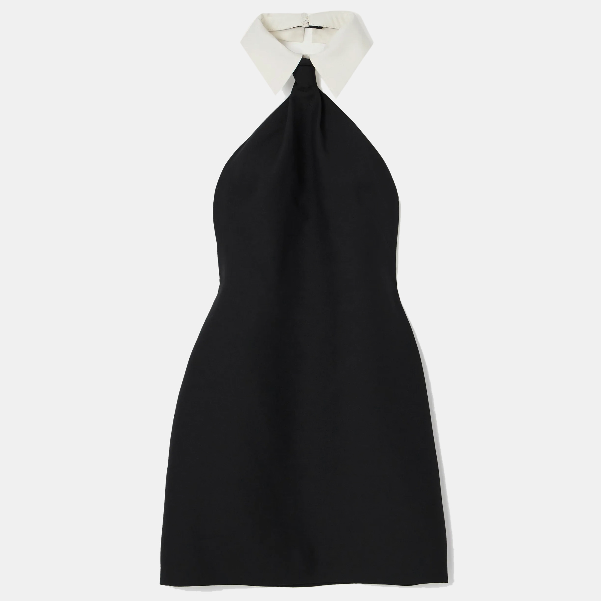 

Valentino Black Wool Blend Halter Mini Dress L