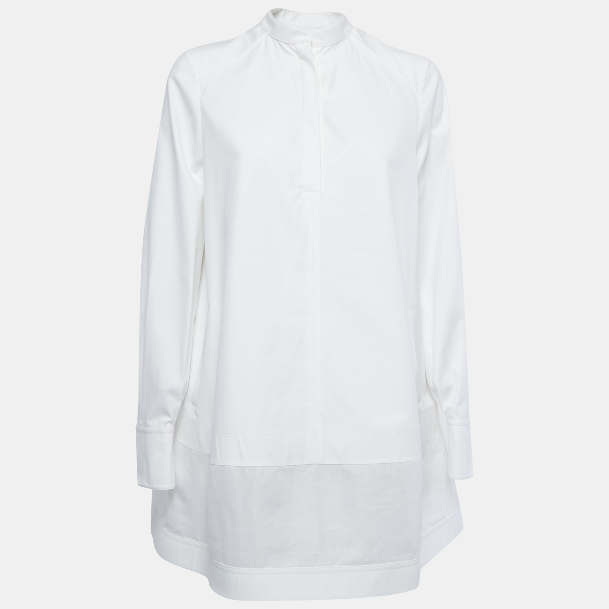 

Valentino Le Blanc White Cotton Tie Detail Mini Shift Dress M