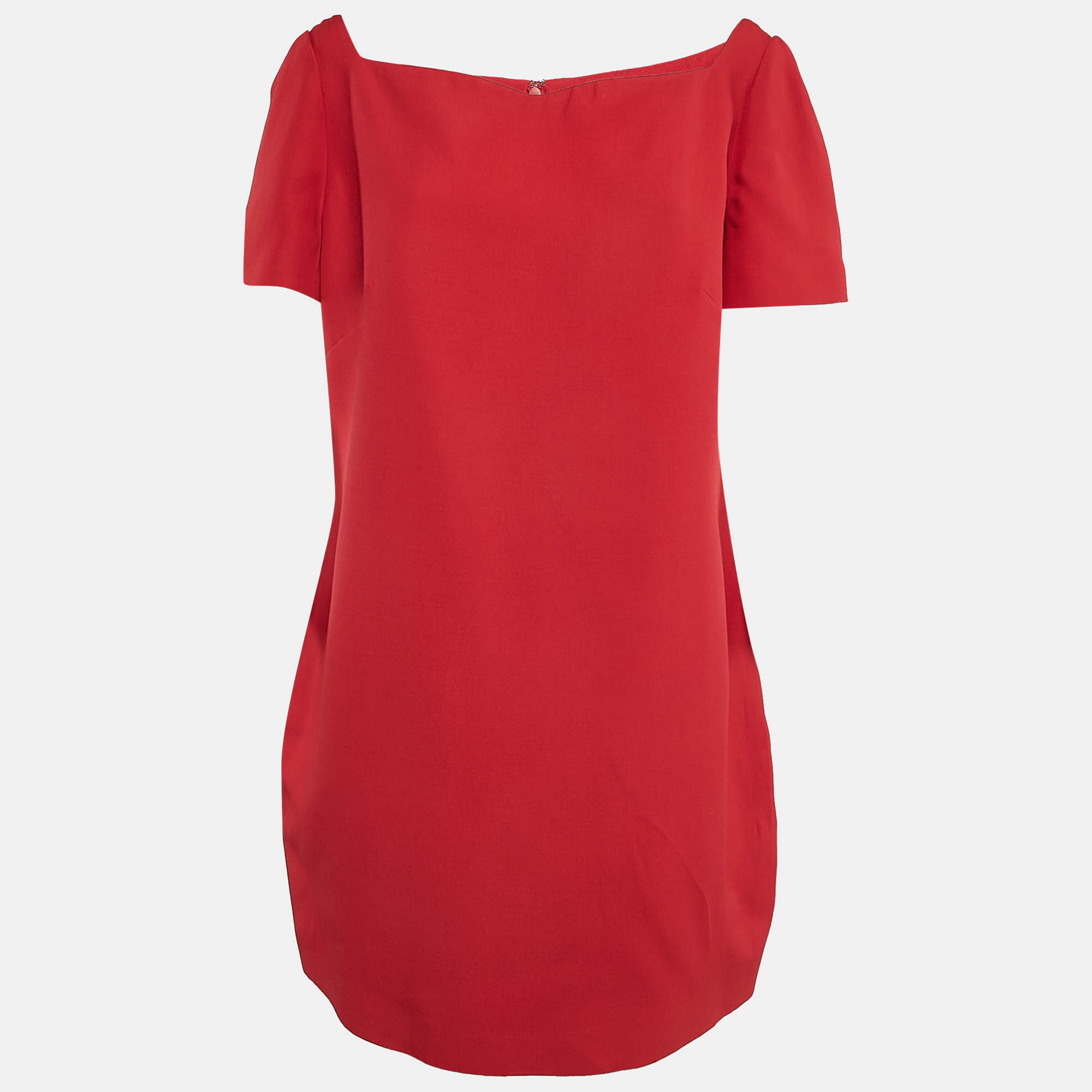 

Valentino Red Crepe Mini Dress XXL