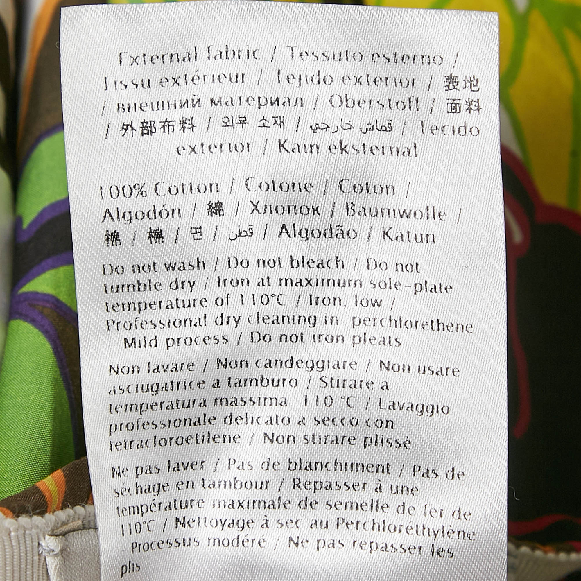 Valentino Multicolor Printed Cotton Midi Skirt M 