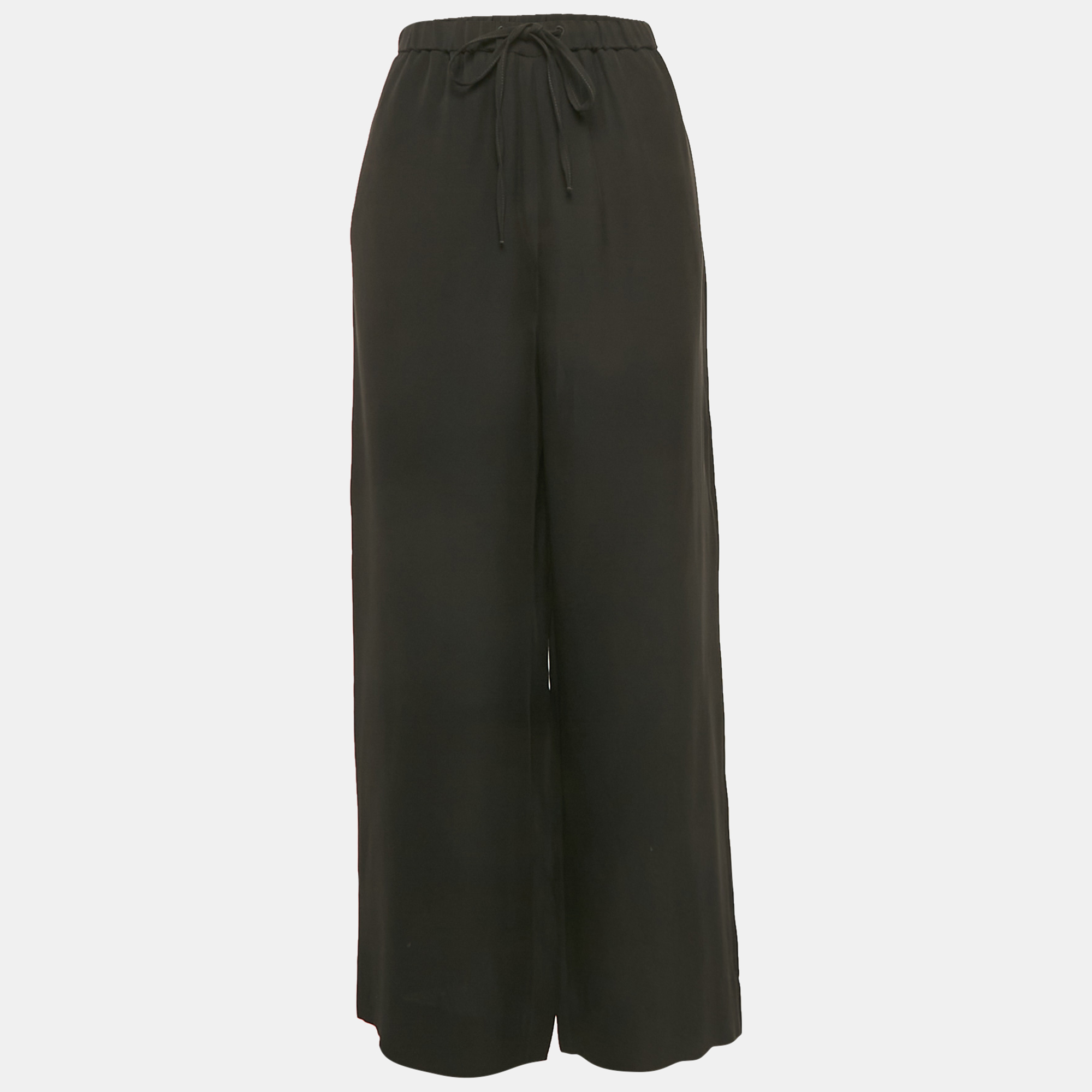 

Valentino Black Crepe Wide Leg Trousers M