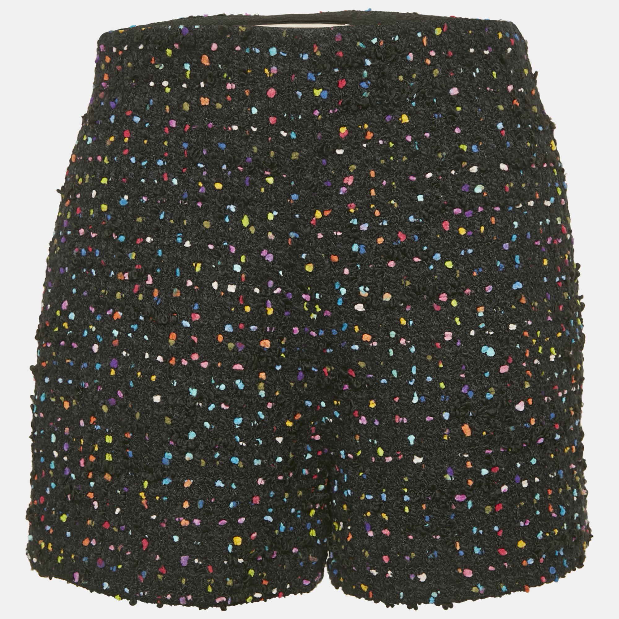 

Valentino Black Speckled Tweed Shorts S