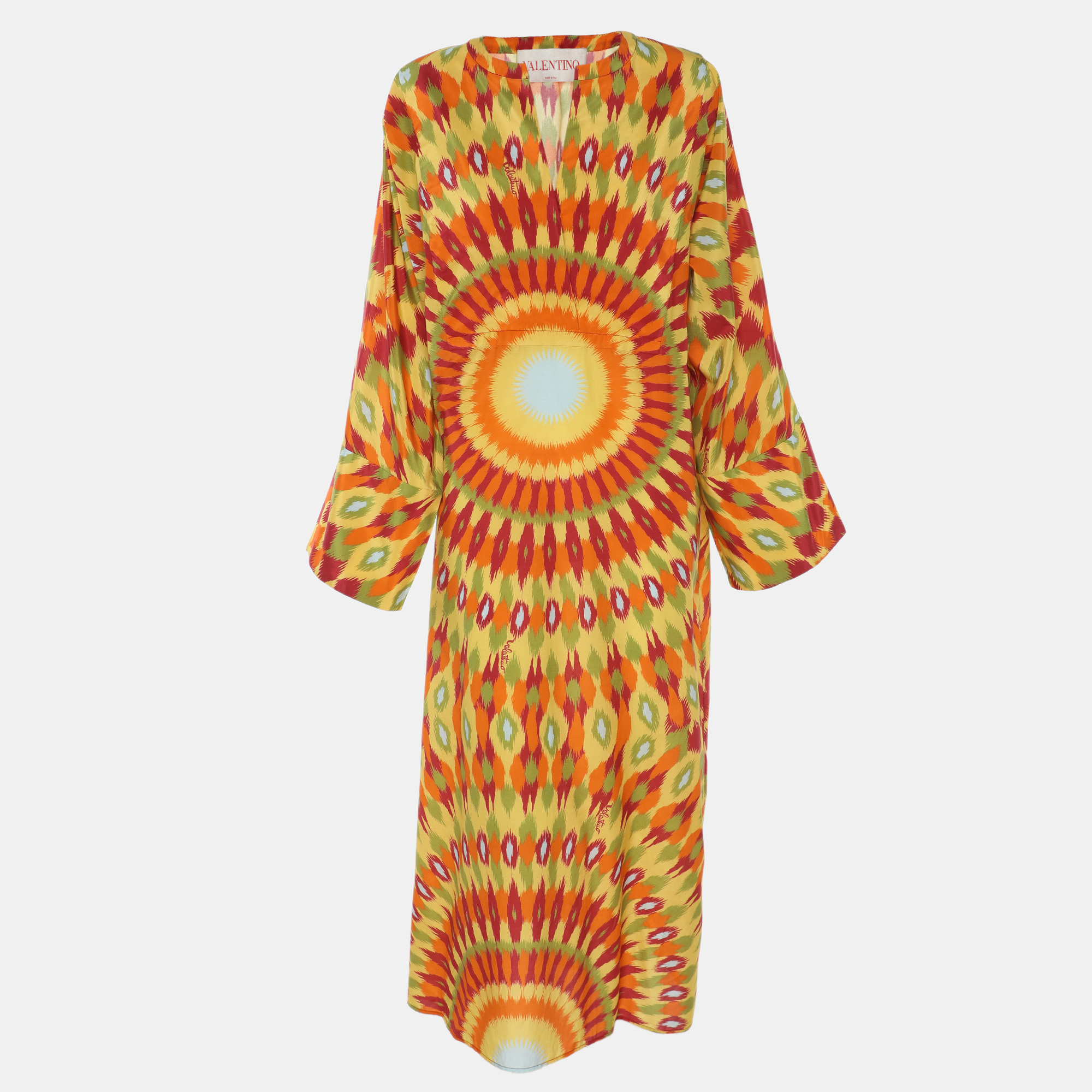 

Valentino Multicolor Printed Silk Blend Dress S