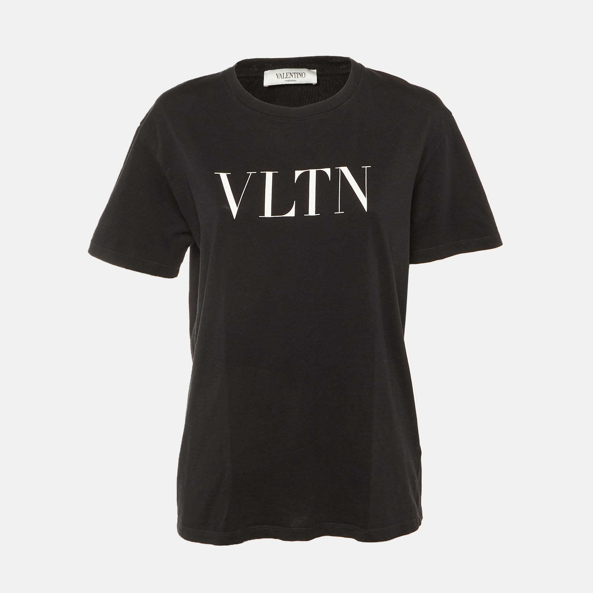

Valentino Black VLTN Print Cotton Crew Neck T-Shirt S