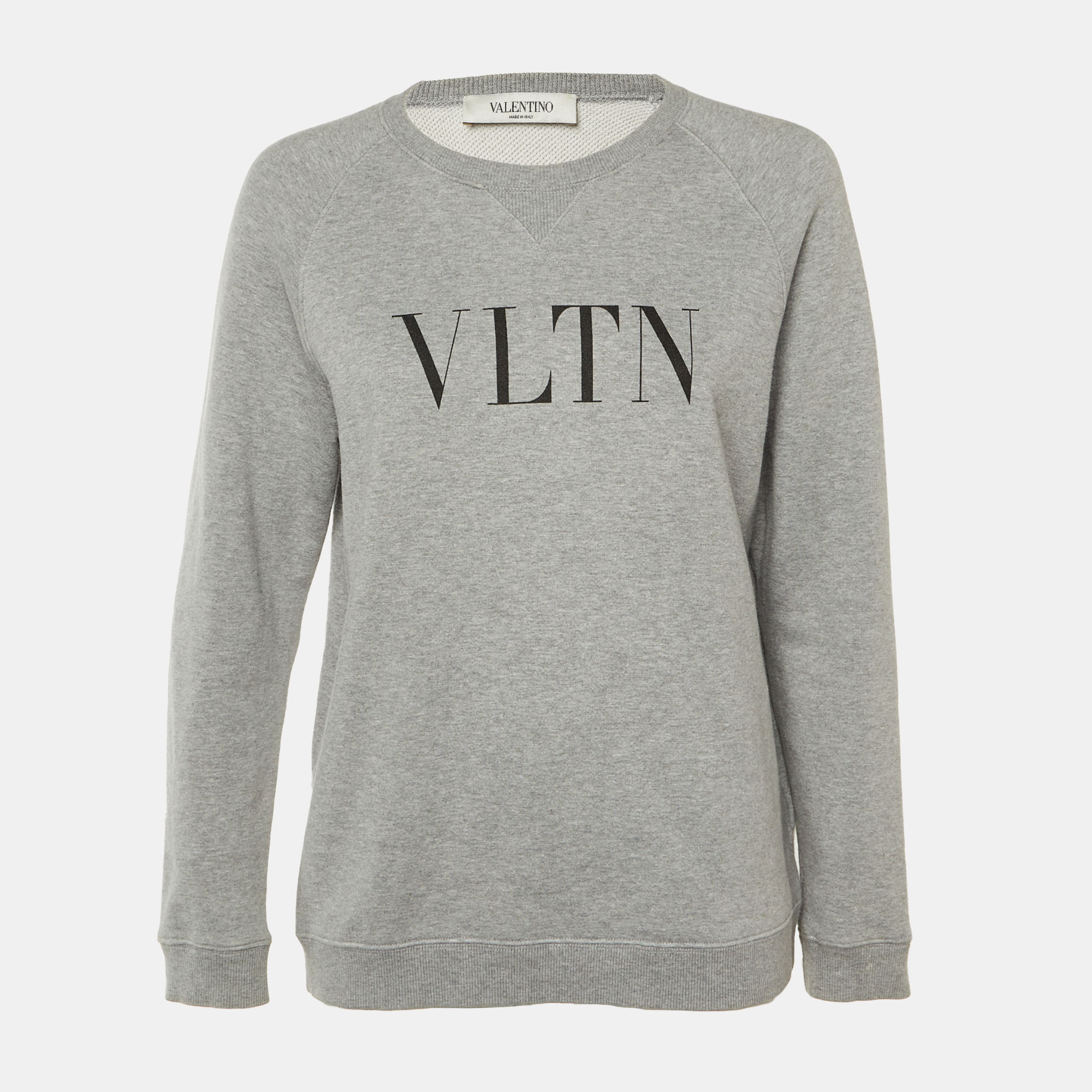 

Valentino Grey Logo Print Cotton Sweatshirt M