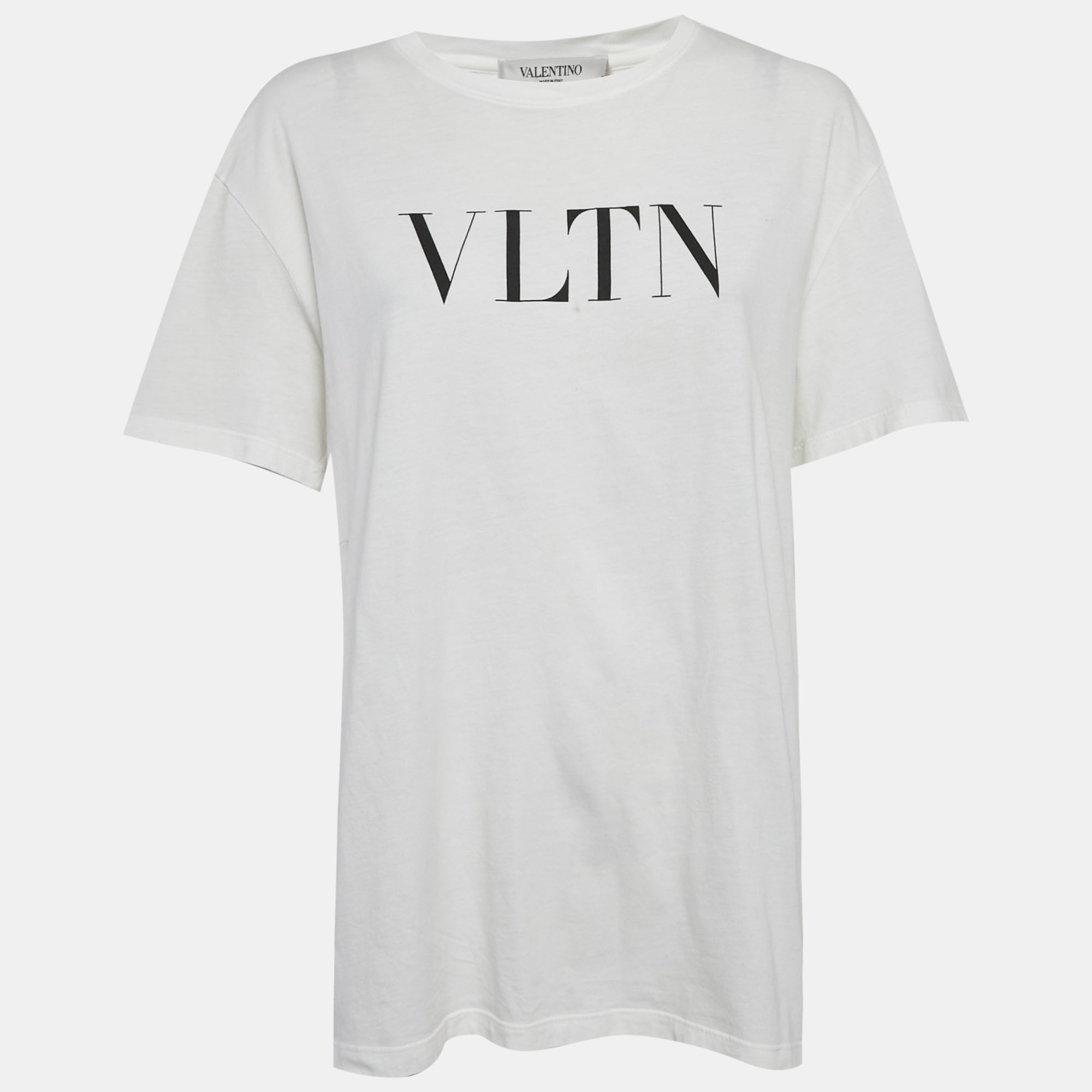 

Valentino White Logo Print Jersey T-Shirt M