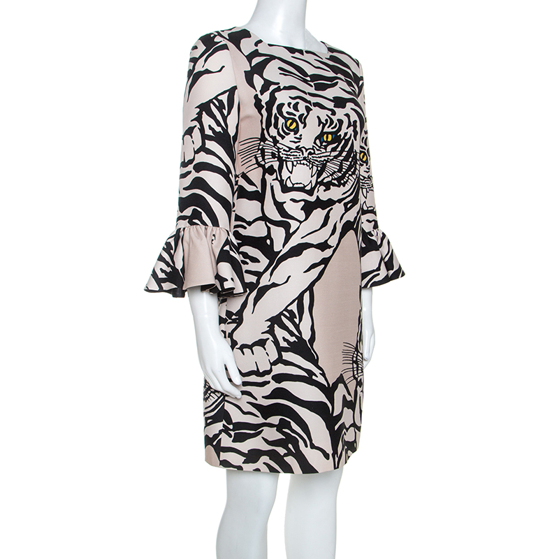 

Valentino Beige Crepe Tiger Re-Edition Dress