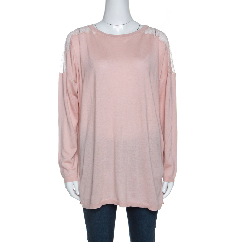 pink lace jumper
