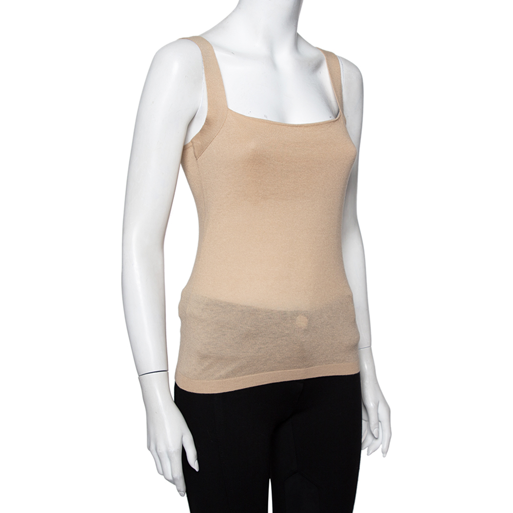 

Valentino Beige Cashmere & Silk Camisole Top