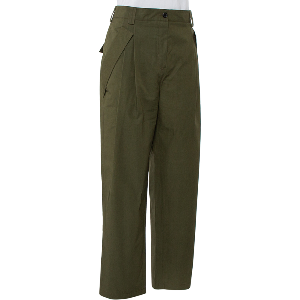 

Valentino Khaki Green Cotton Pants