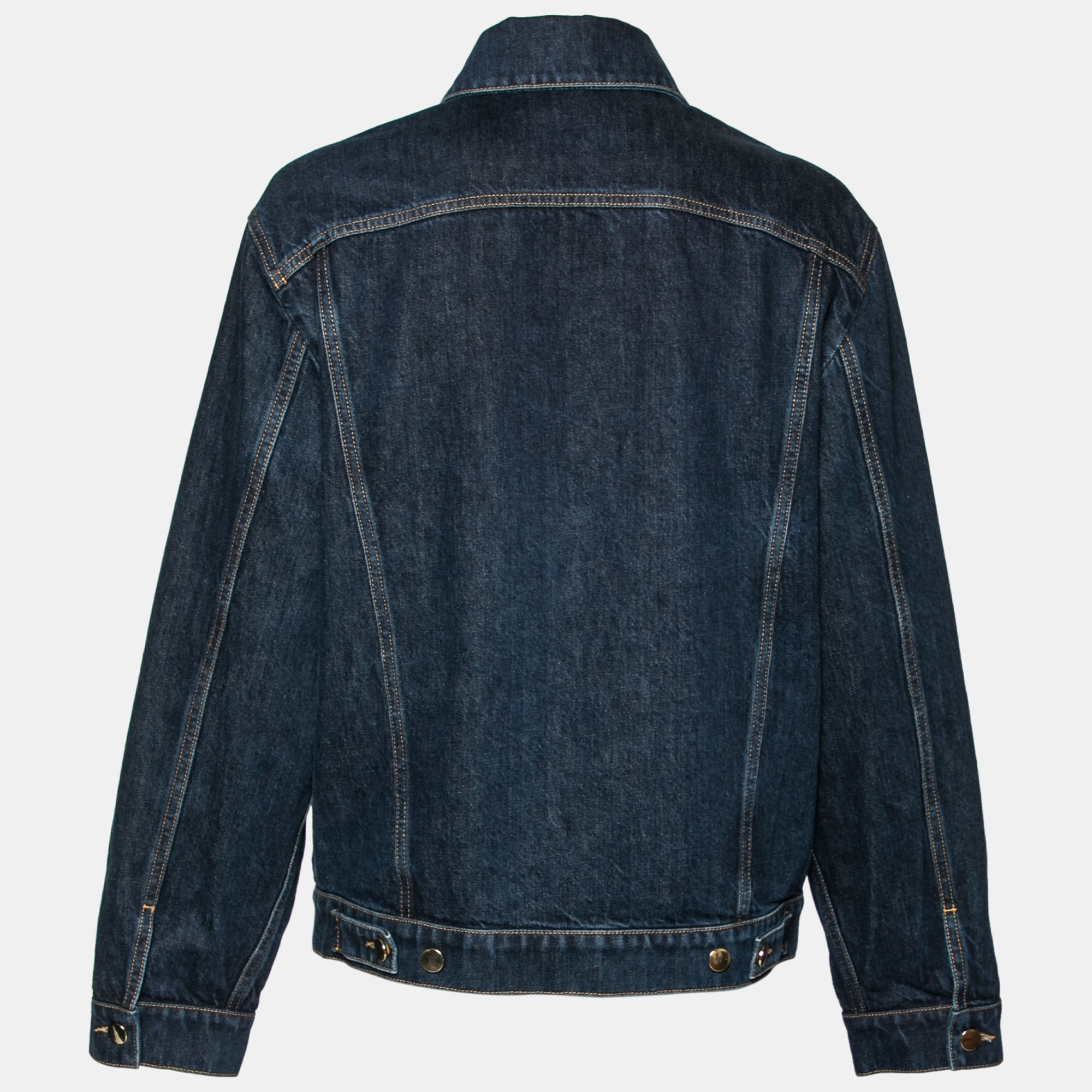 

Valentino Navy Blue Denim Front Pocket Jacket