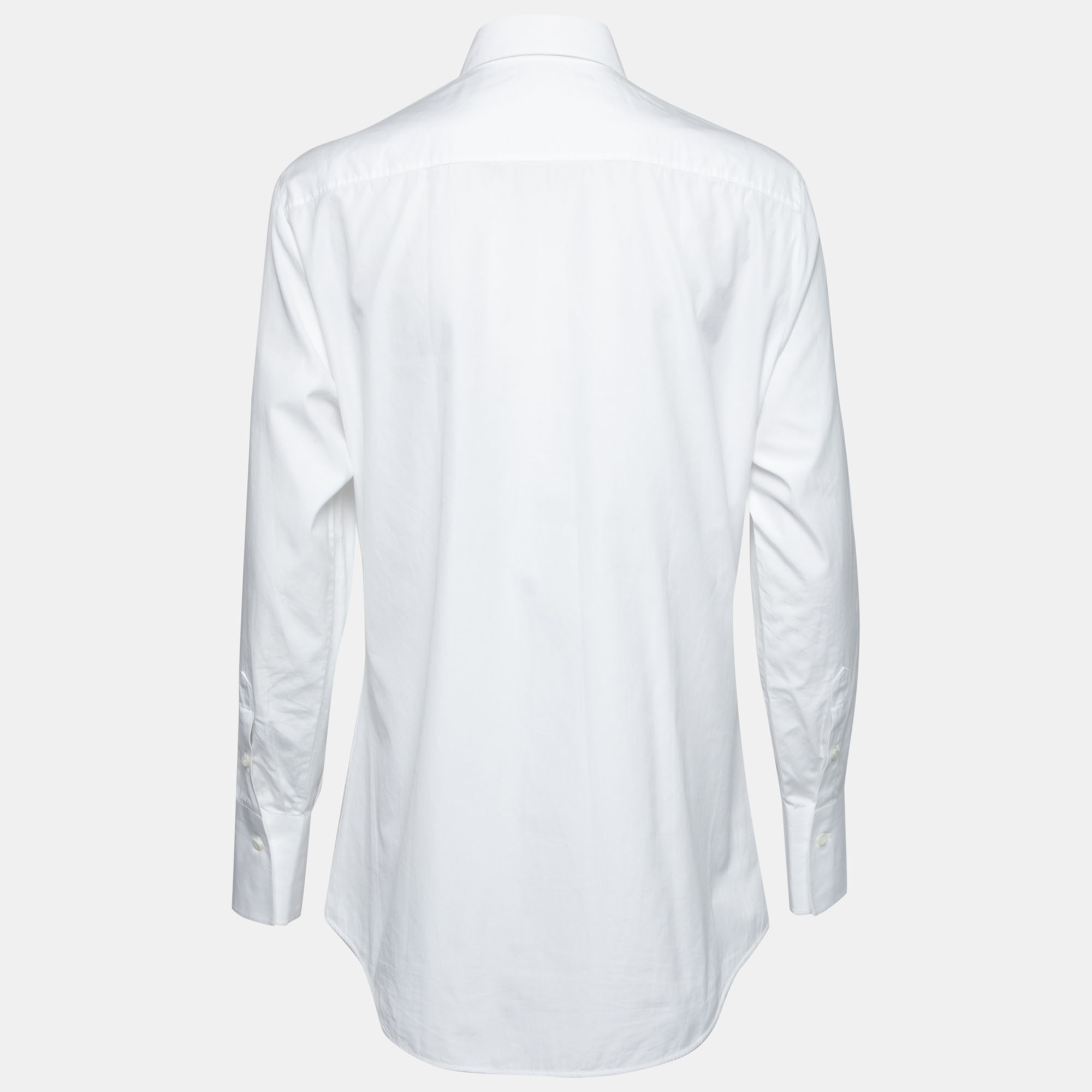 

Valentino White Cotton Button Front Long Sleeve Shirt