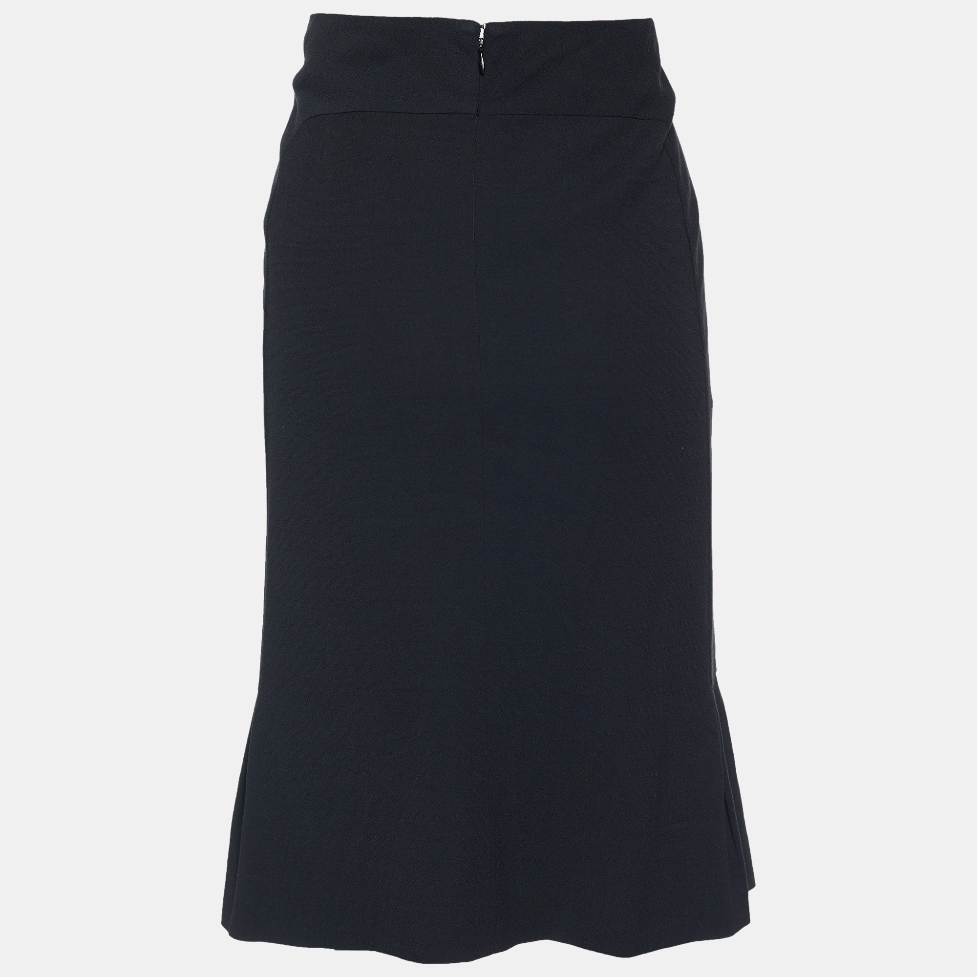 

Valentino Black Wool Blend A-Line Skirt