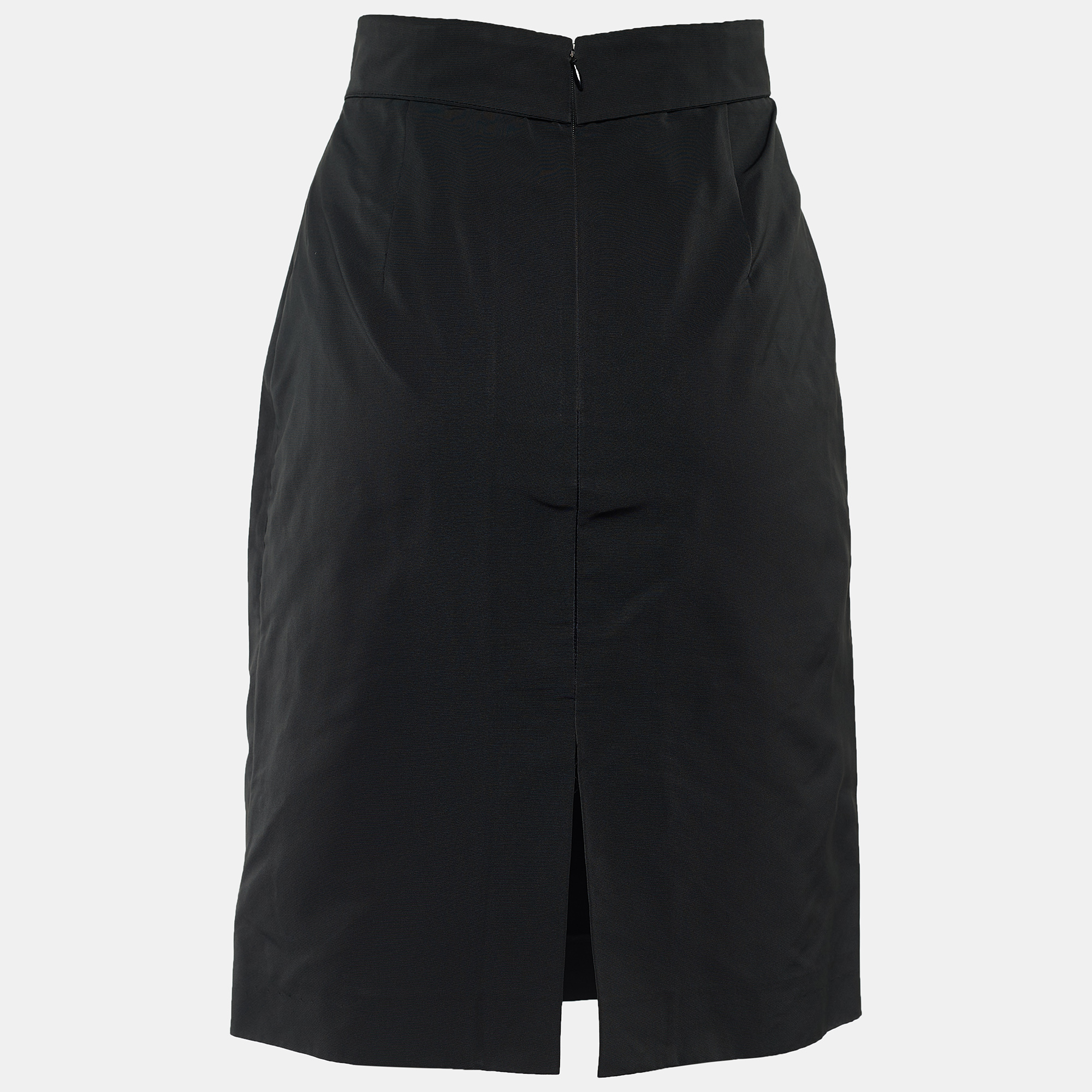 

Valentino Black Synthetic Bow Detail Pencil Skirt