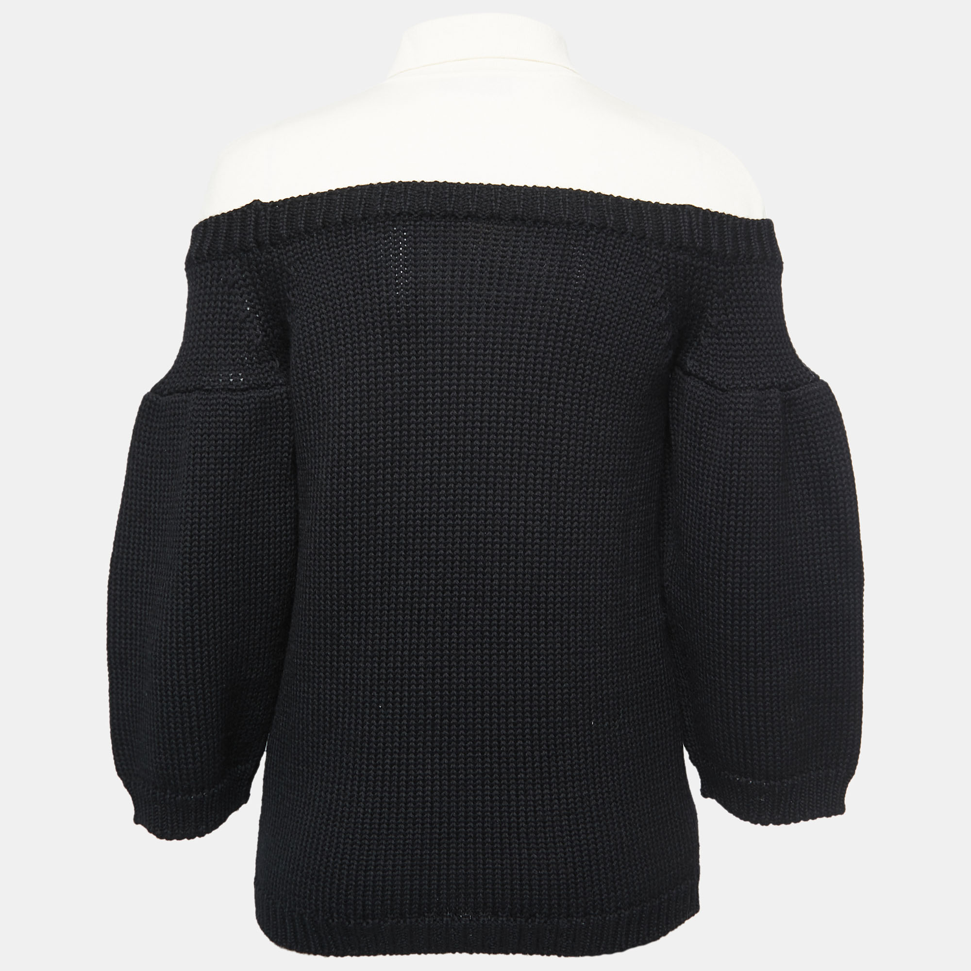 

Valentino Black Wool Collared Jumper