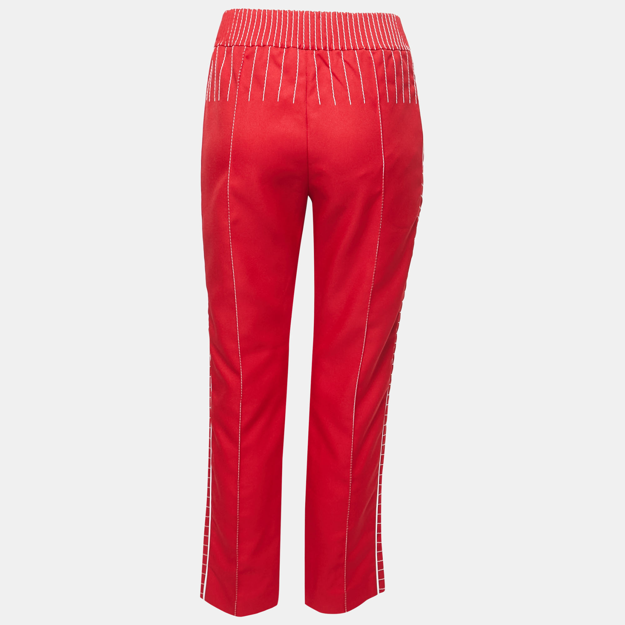 

Valentino Red Technical Jersey Drawstring Trousers