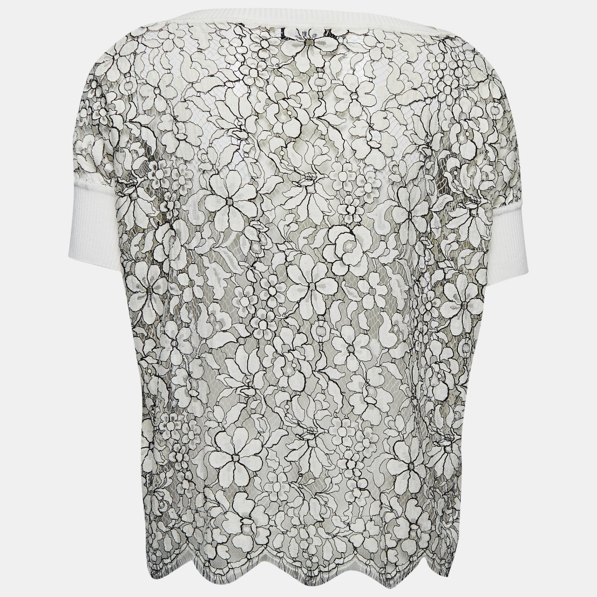 

Valentino White Lace Top