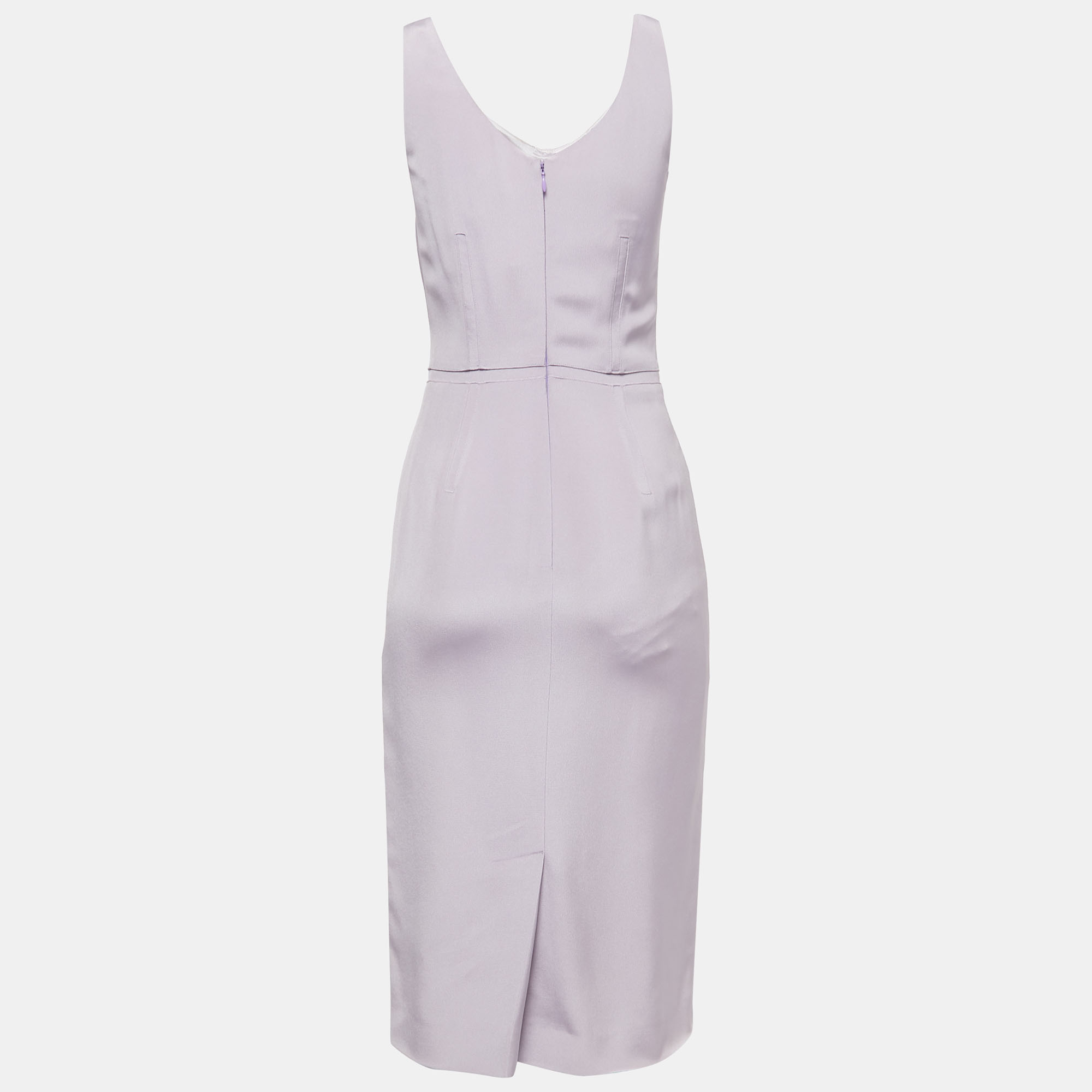 

Valentino Purple Faille Sleeveless Midi Dress