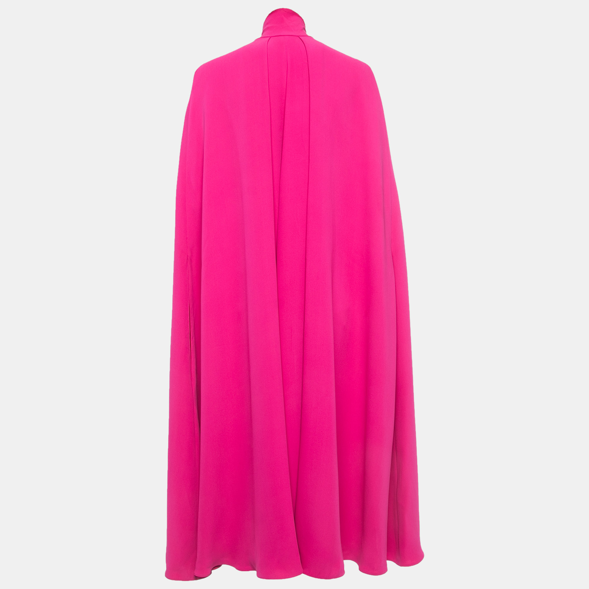 

Valentino Pink Silk Knot Detail Long Cape