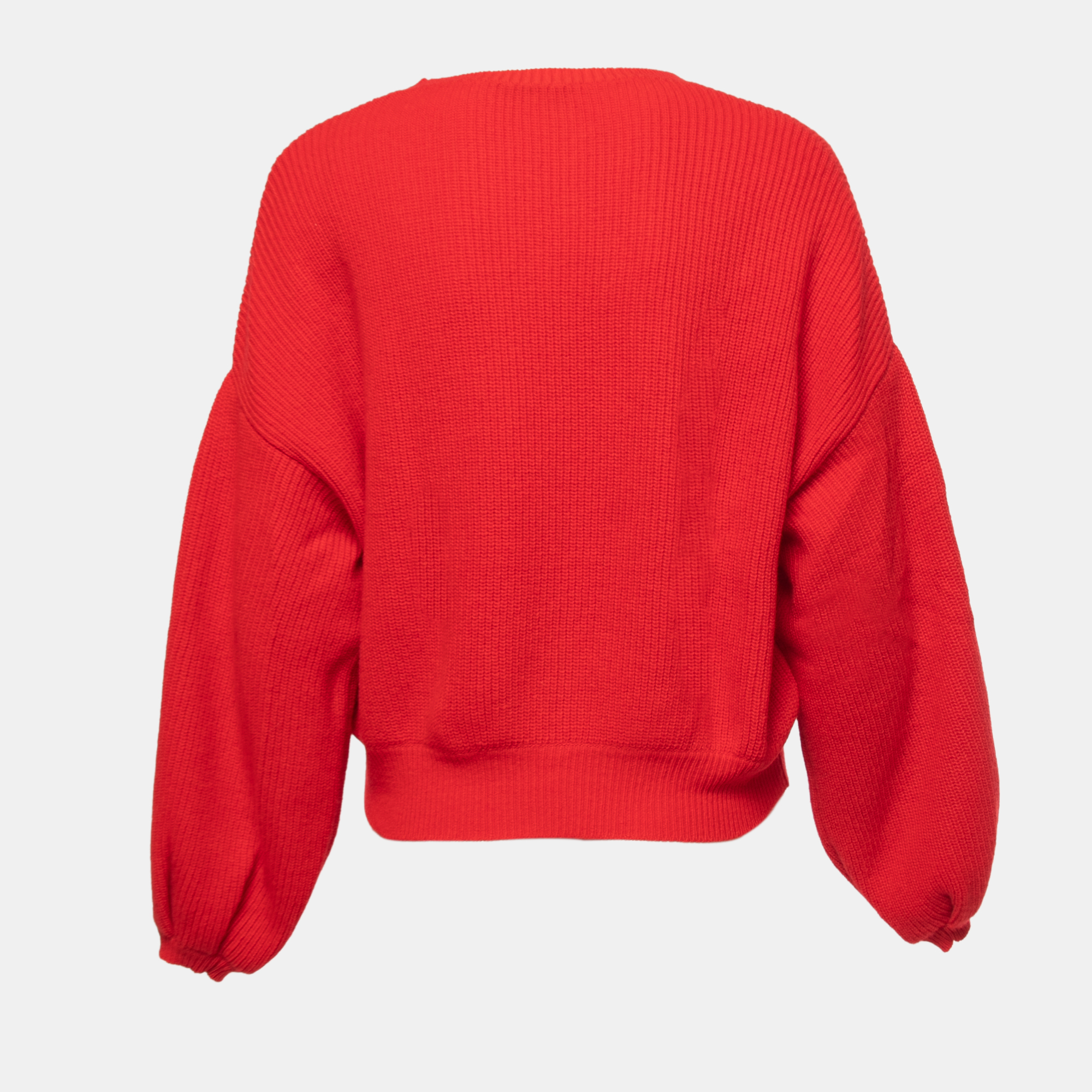 

Valentino Red Wool & Cashmere Balloon Sleeve Sweater