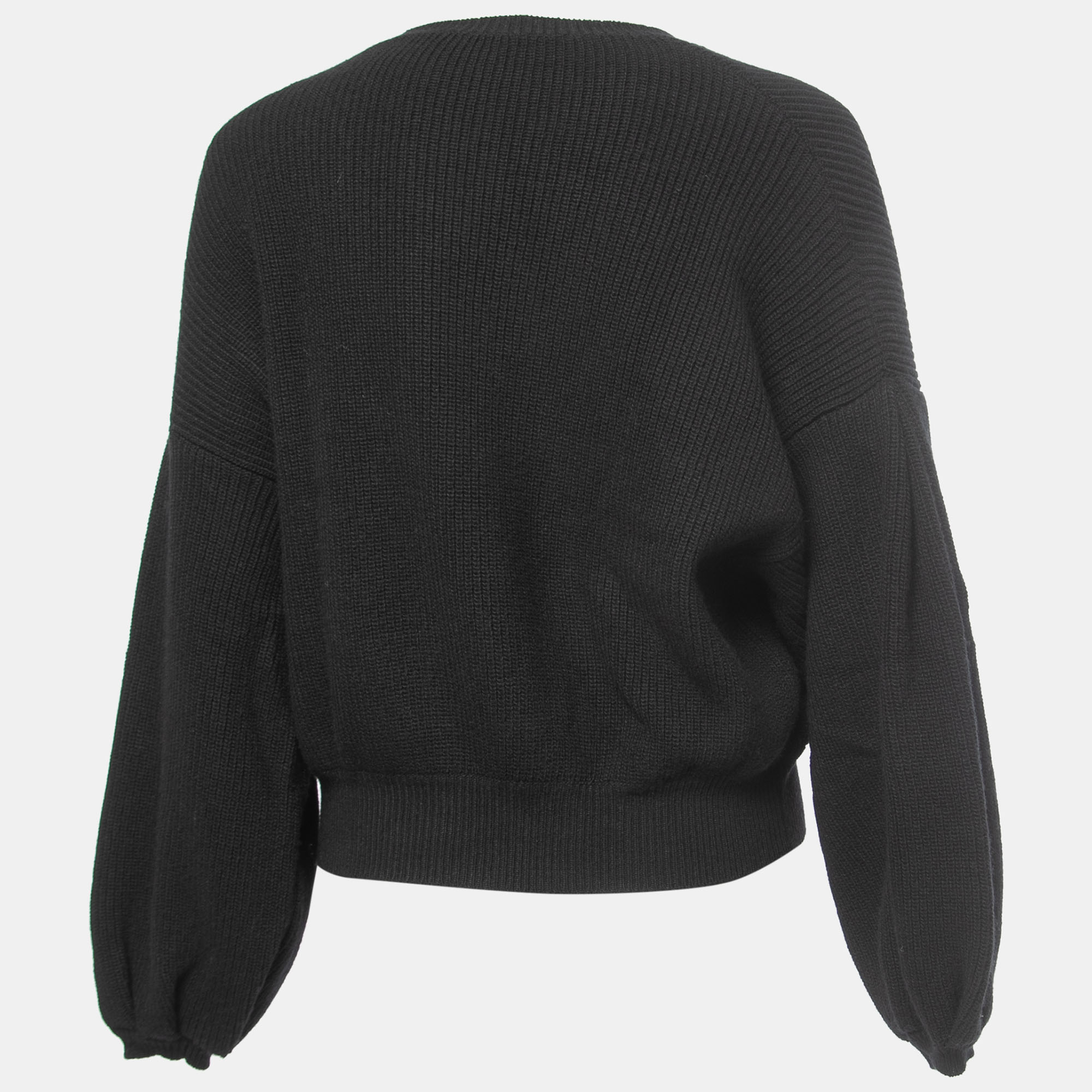 

Valentino Black Wool & Cashmere Balloon Sleeve Sweater