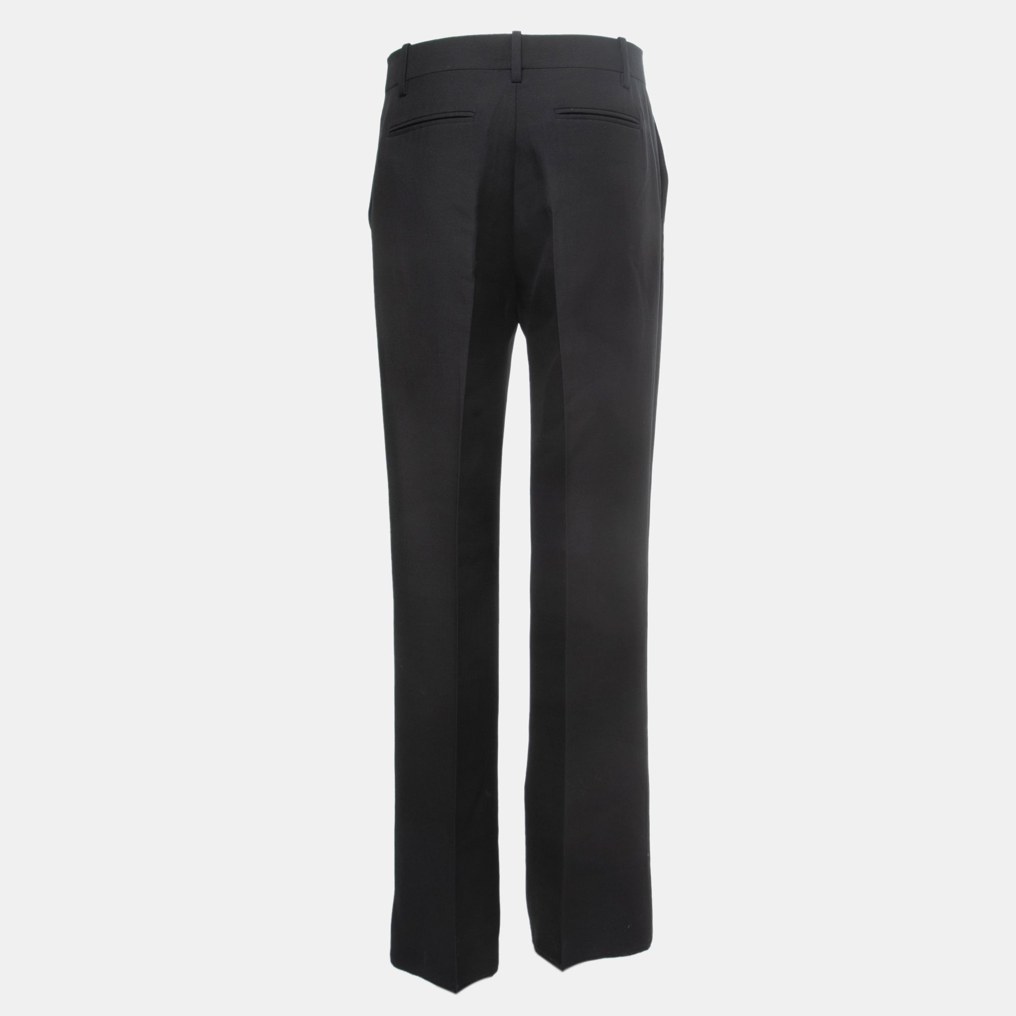 

Valentino Black Wool Blend Straight Leg Trousers