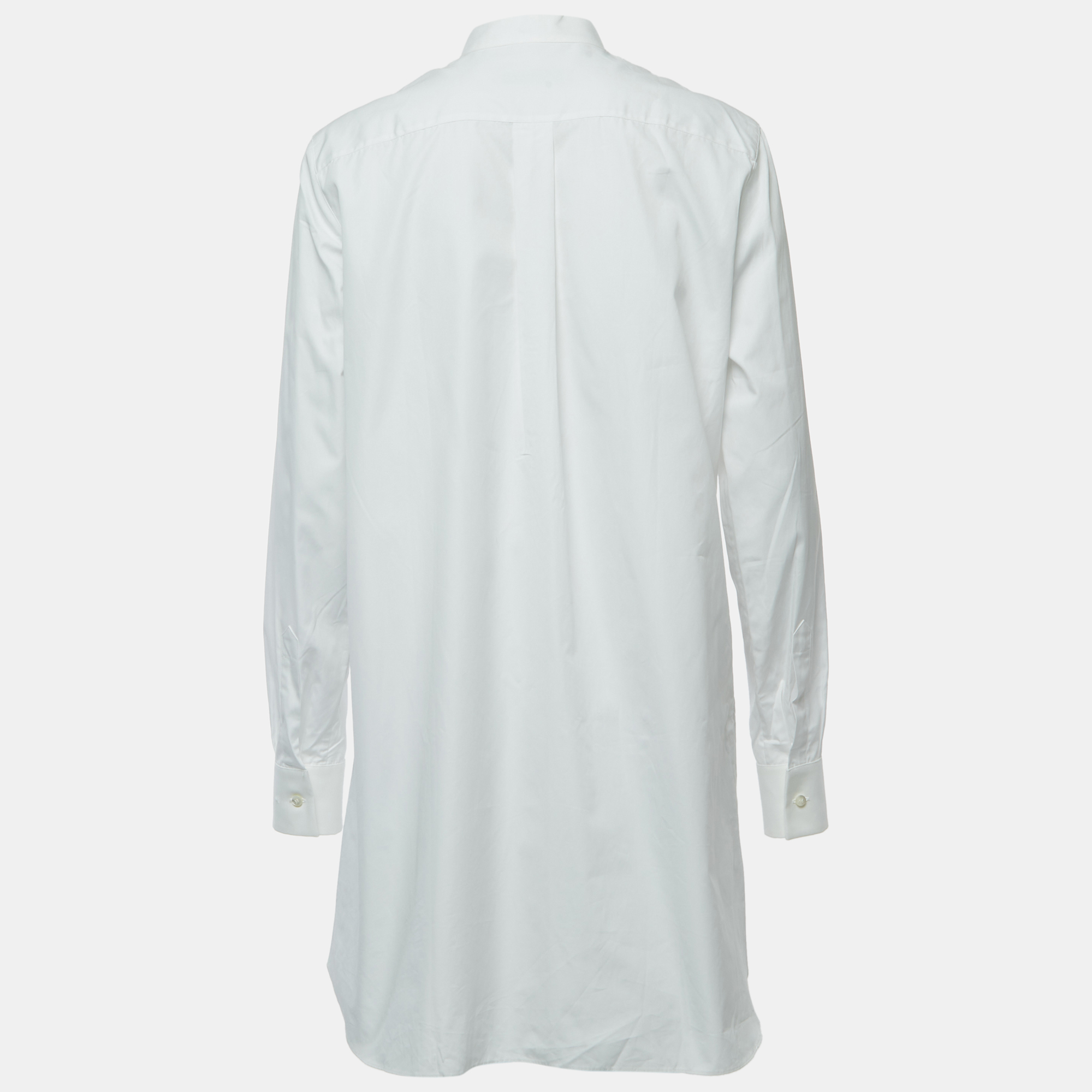 

Valentino White Cotton & Lace Inset Tunic Top