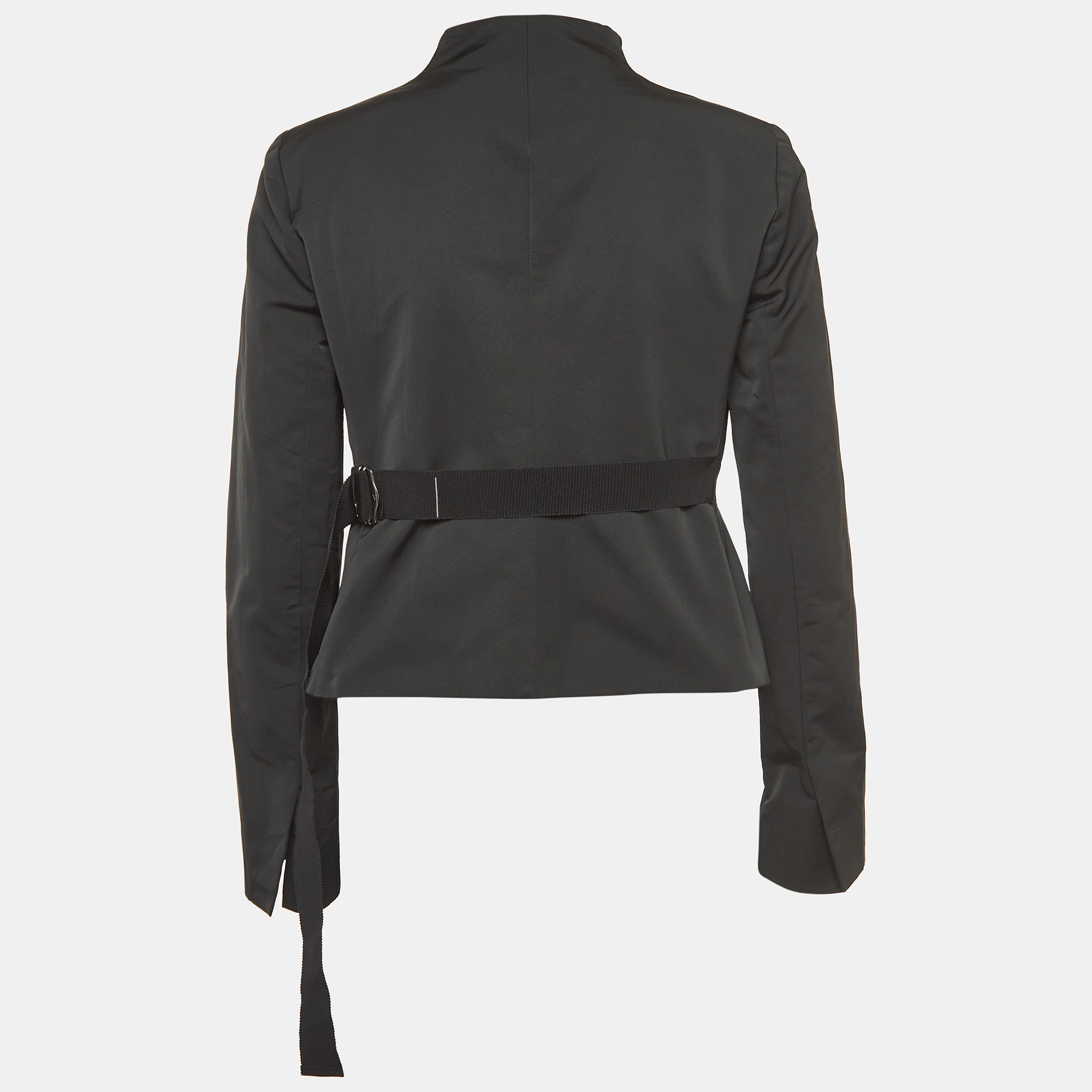 

Valentino Vintage Black Synthetic Belted Jacket