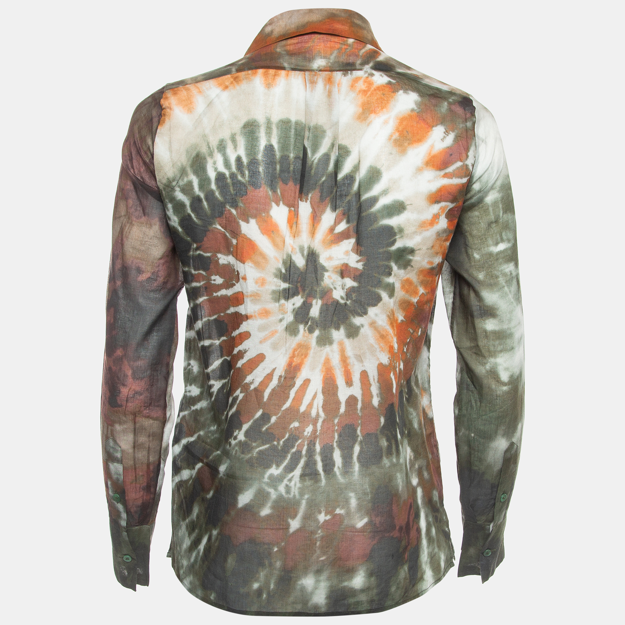 

Valentino Multicolor Tie-Dye Print Cotton Buttoned Full Sleeve Shirt