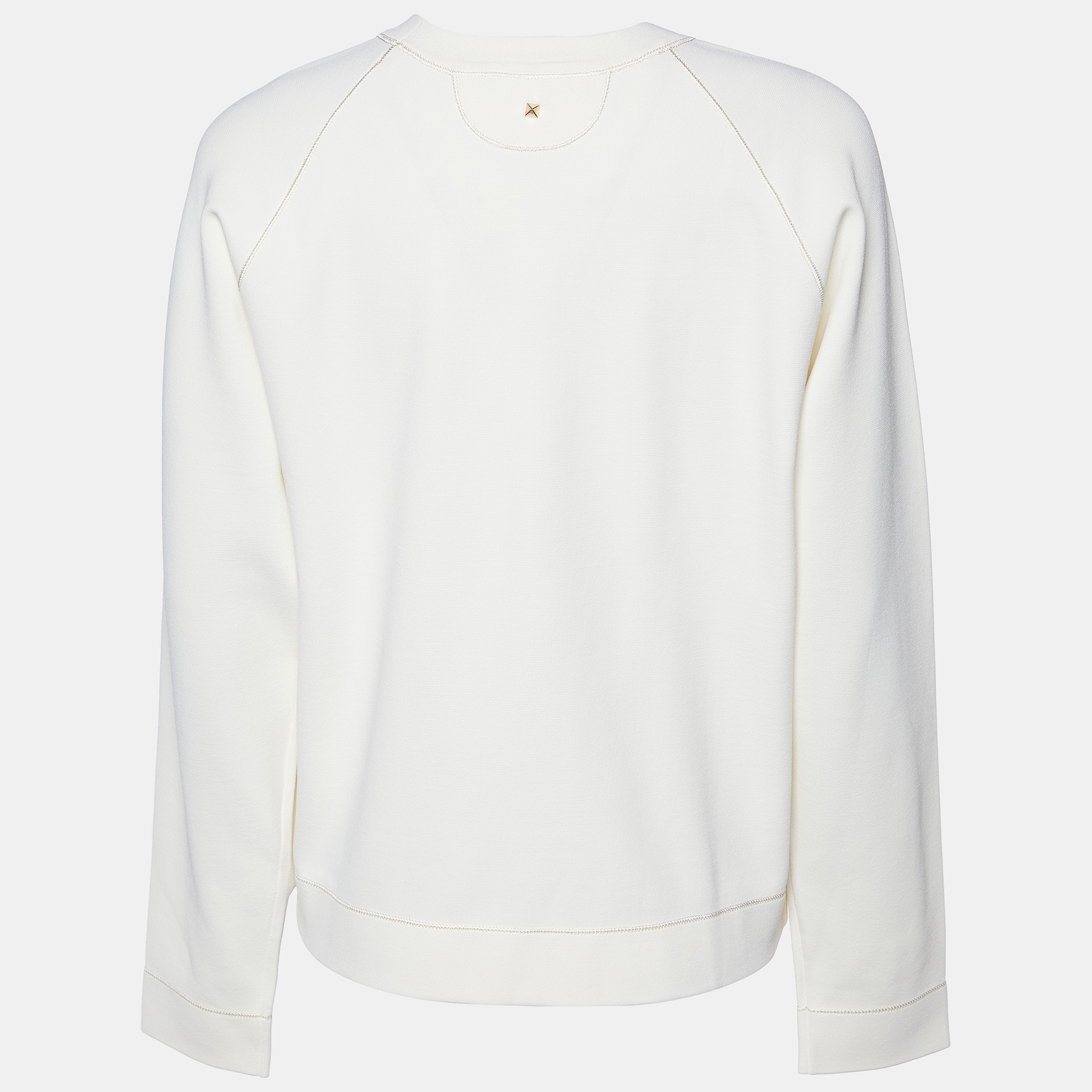 

Valentino Ivory Knit Crew Neck Sweatshirt, White