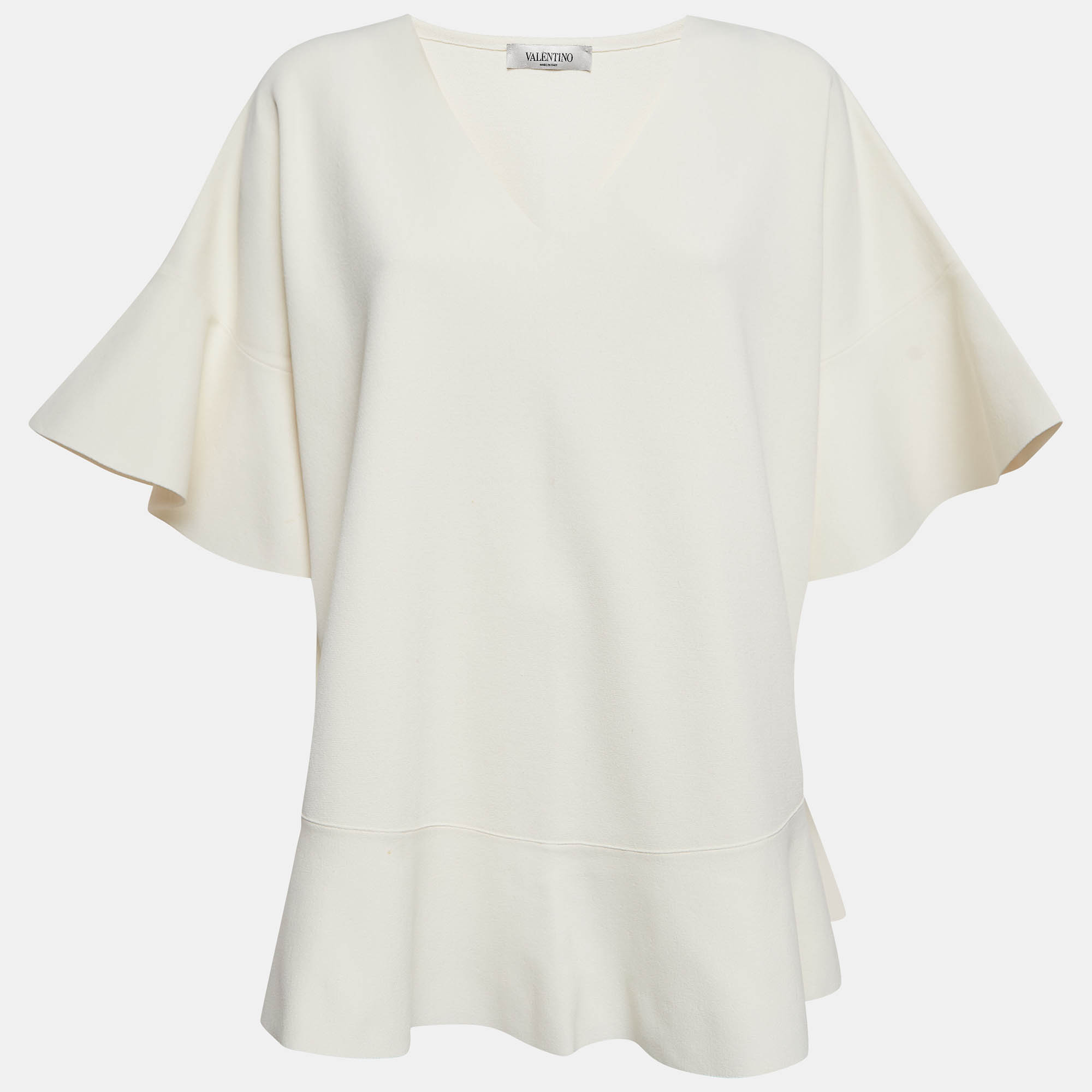 

Valentino Off-White Knit Oversized Top M