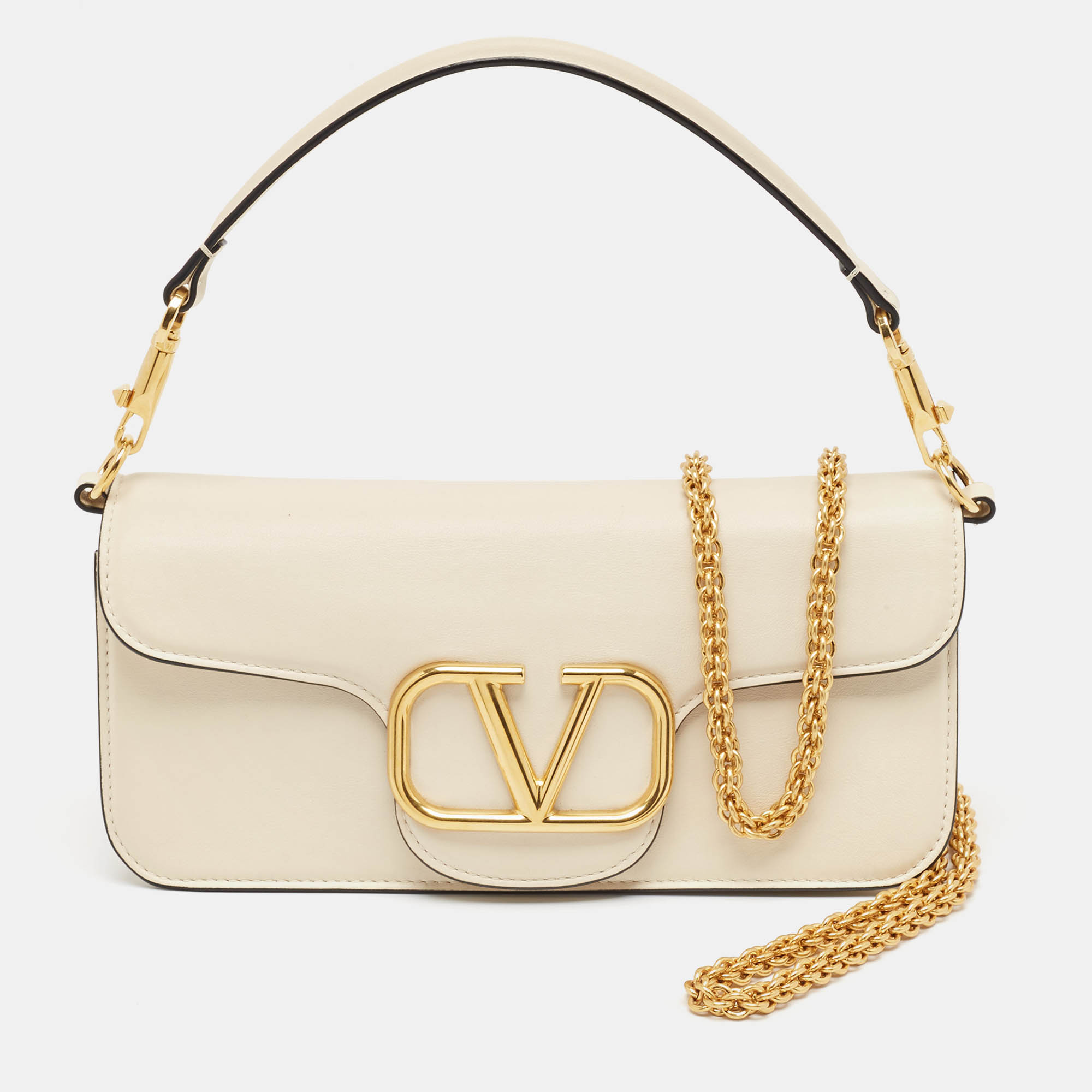 

Valentino Beige Leather Loco Shoulder Bag