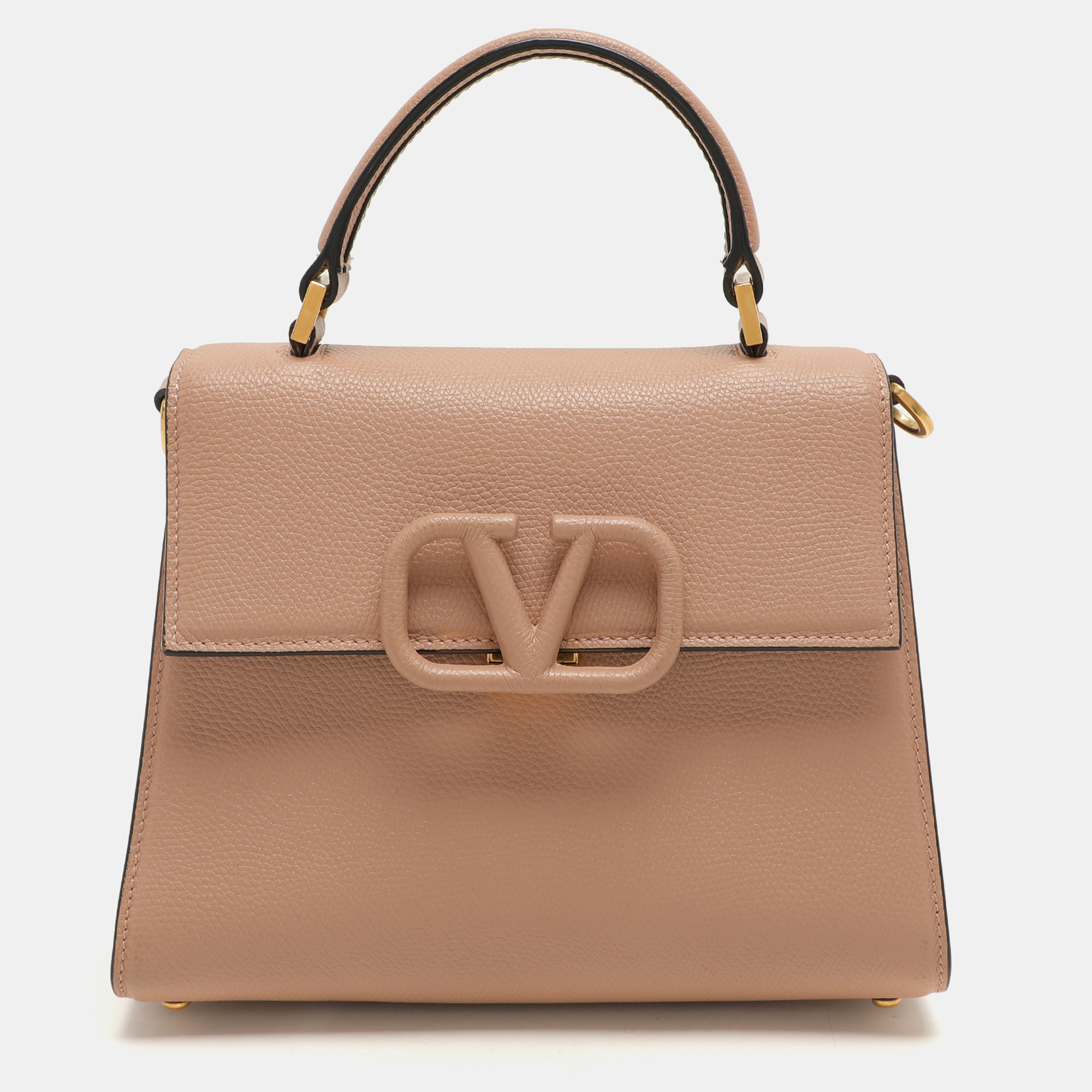 

Valentino Beige Leather Small VSLING Top Handle Bag