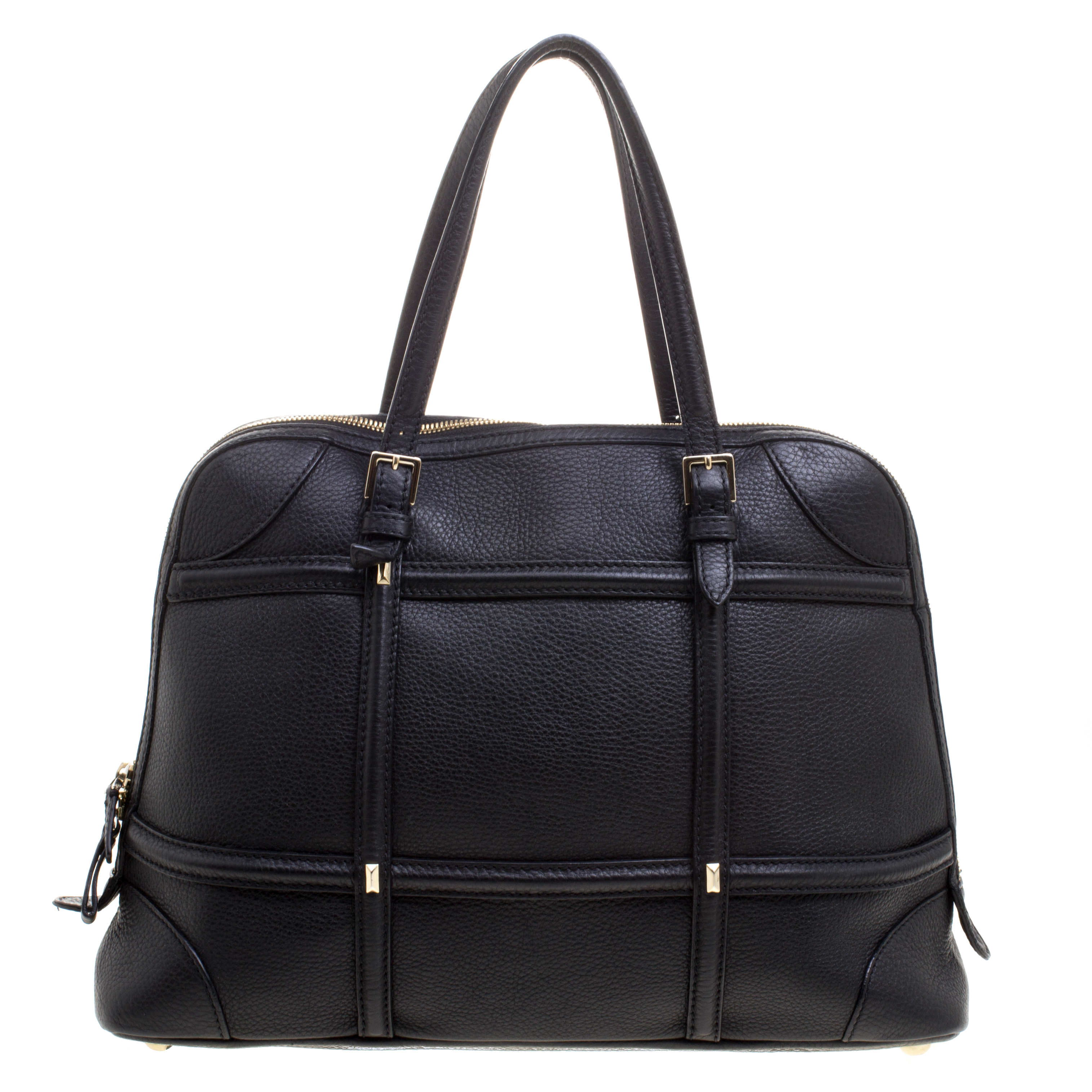 Pre Owned Valentino Black Leather Dome Satchel
