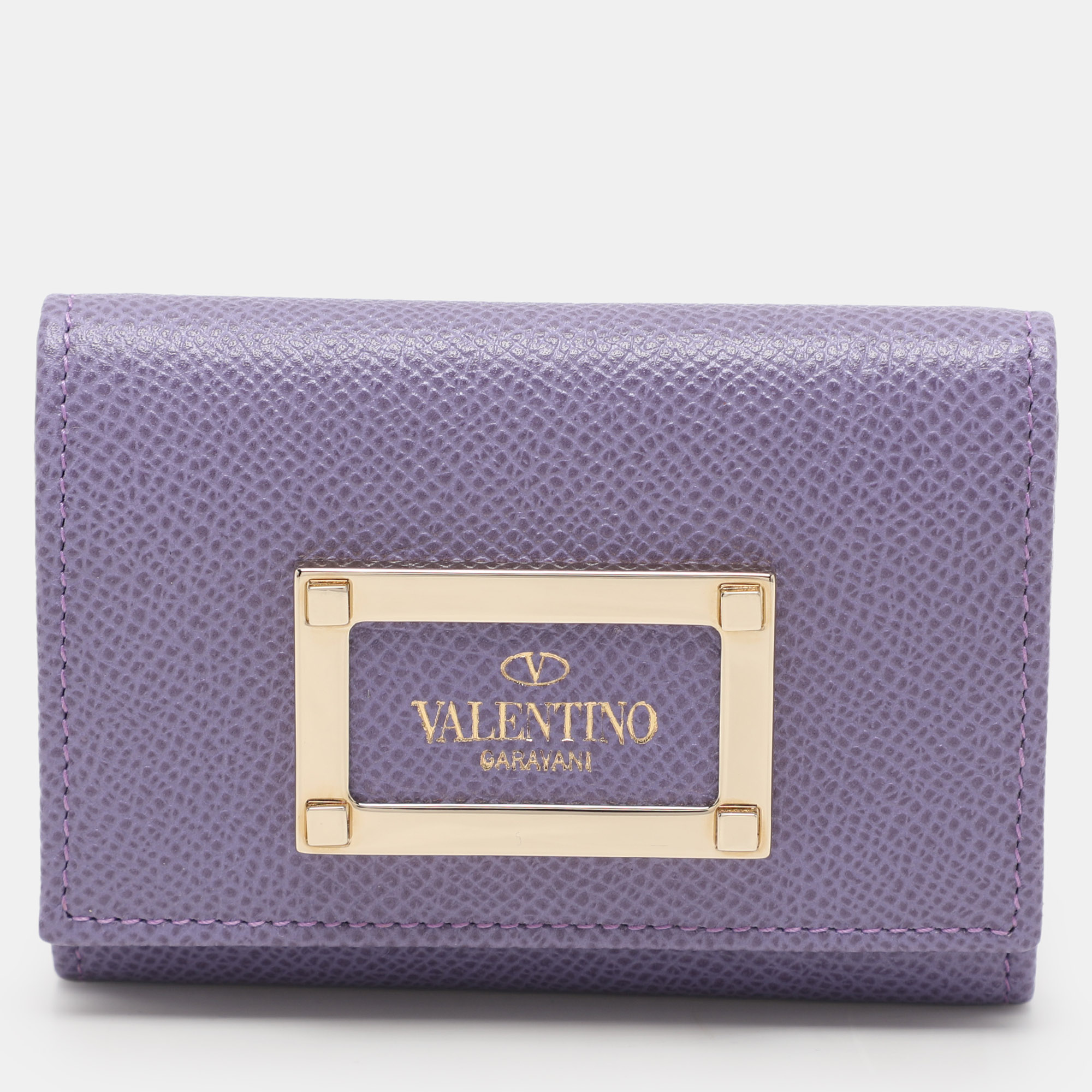 

Valentino Purple Leather Card Case