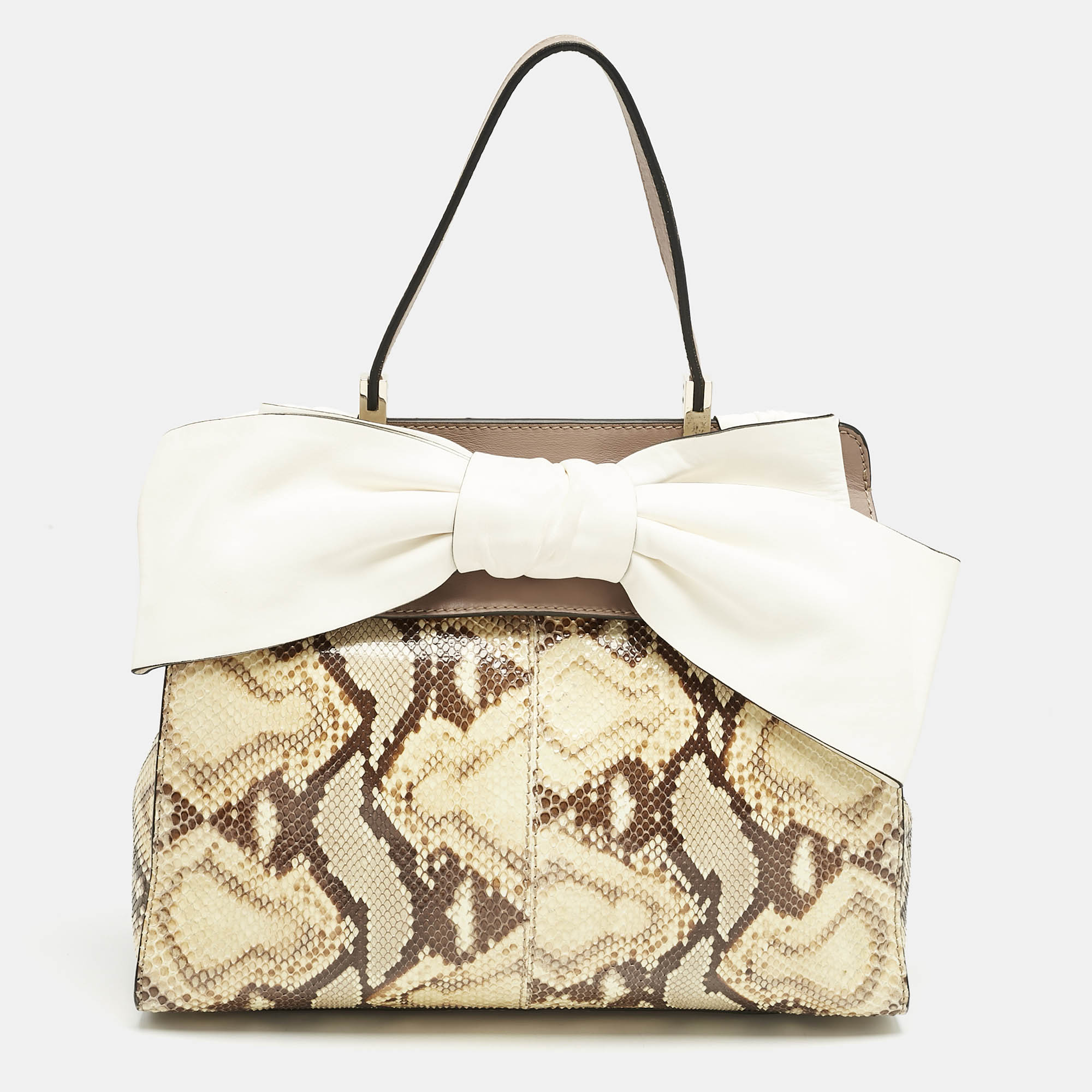 

Valentino Multicolor Python and Leather Aphrodite Bow Bag