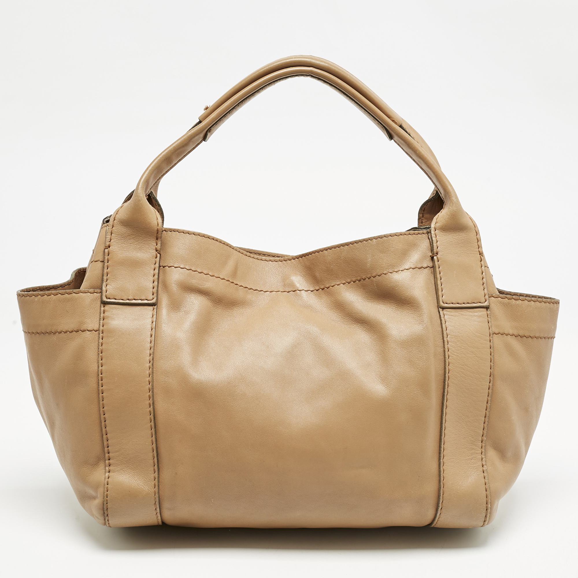 

Valentino Brown Leather Aphrodite Bow Tote